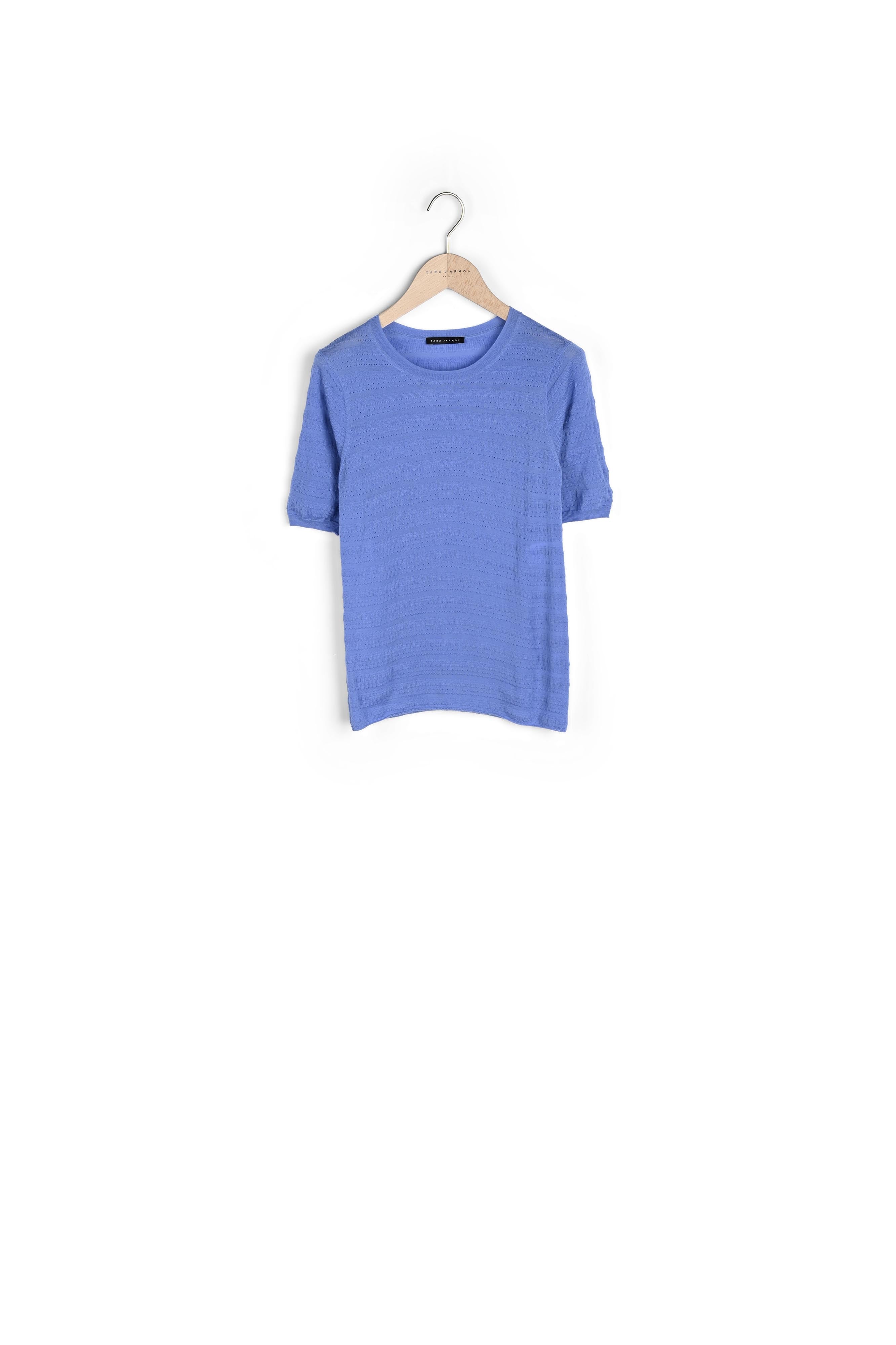 Pull Payper bleu tendre en merinos extrafin Faume - seconde main