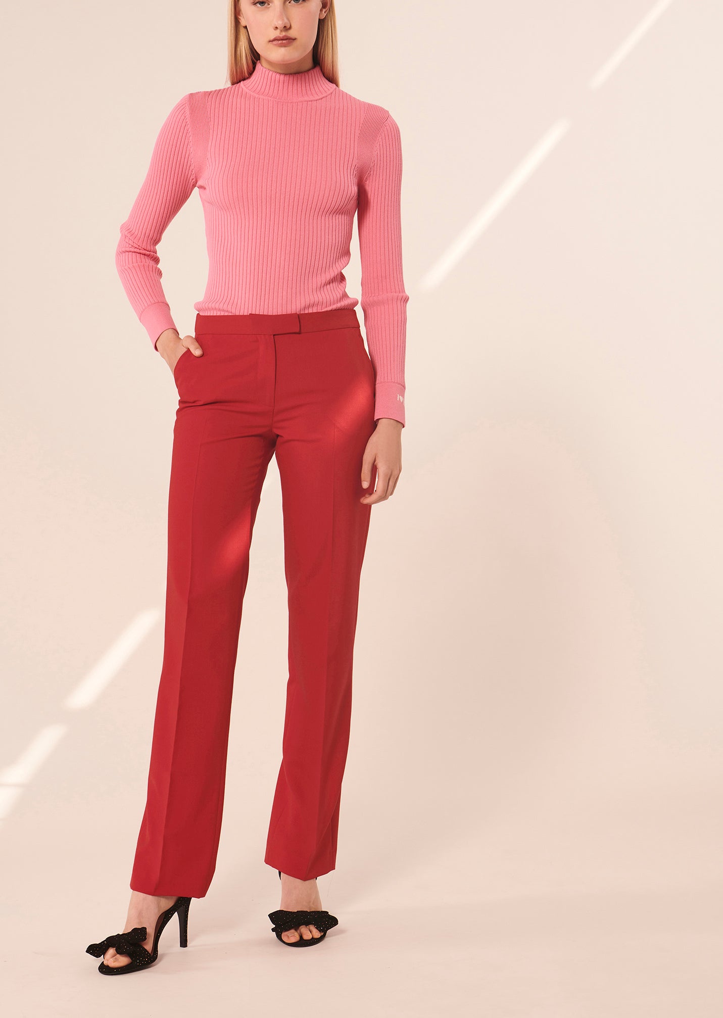 Pantalon Peter rouge en laine froide Faume - seconde main