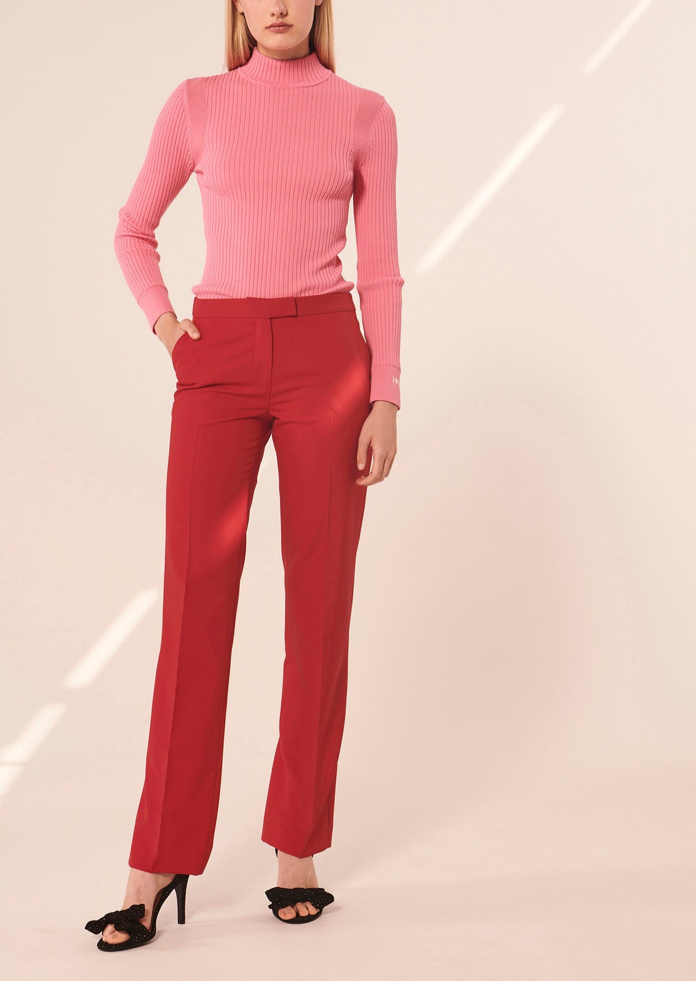 Pantalon Peter rouge en laine froide Faume - seconde main