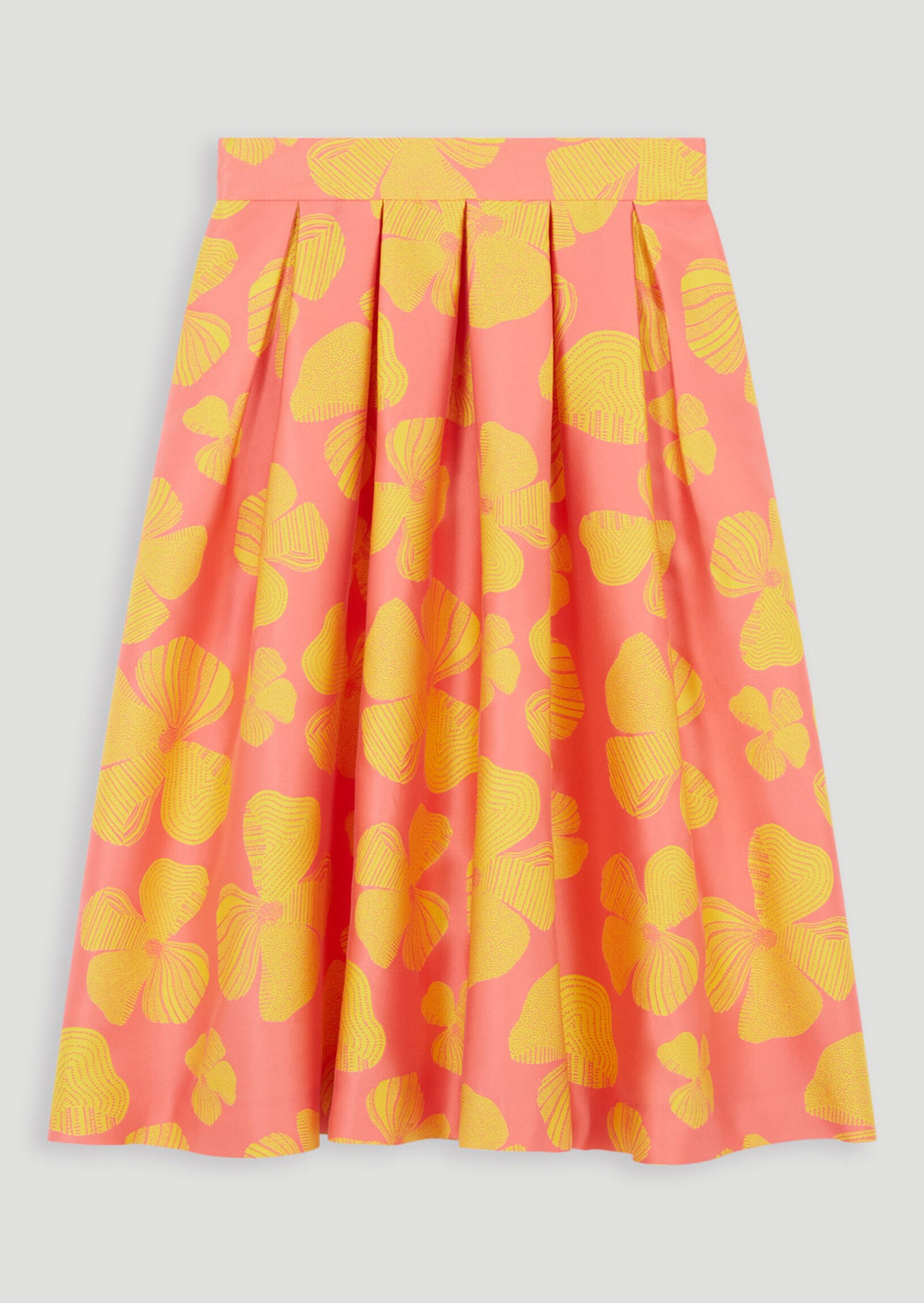 Jupe midi imprimé fleurs de Tahiti Faume - seconde main