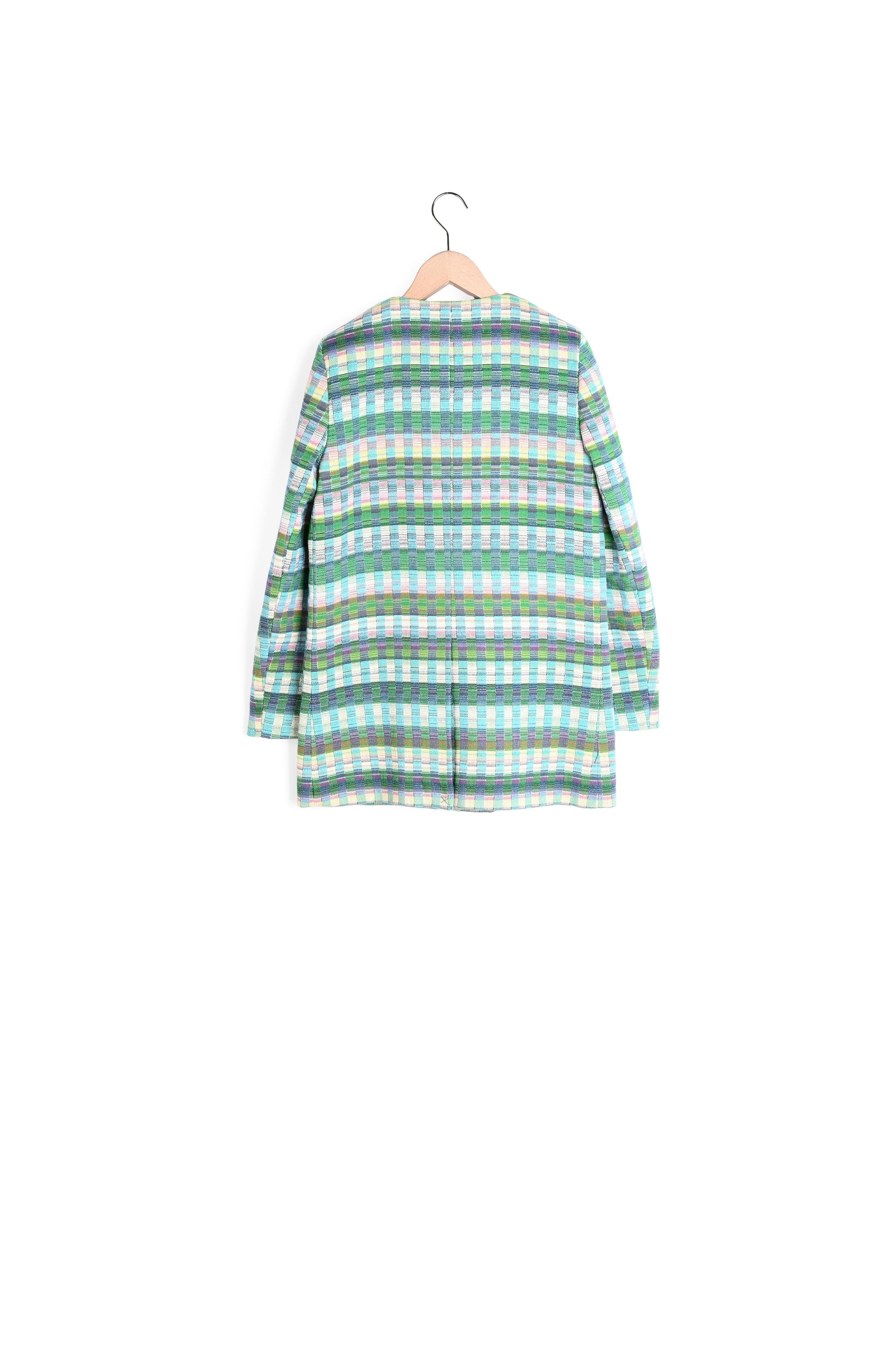 Manteau Maia vert en jacquard Faume - seconde main