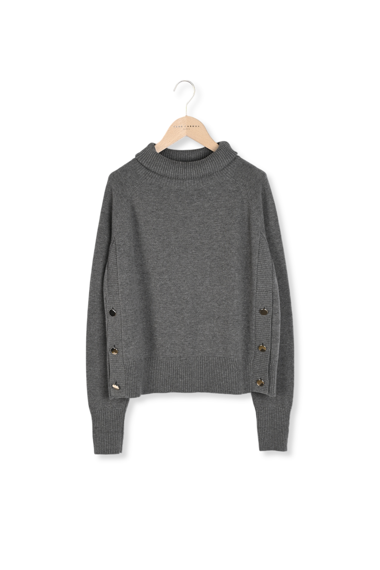 Pull col roulé Norene gris foncé Faume - seconde main