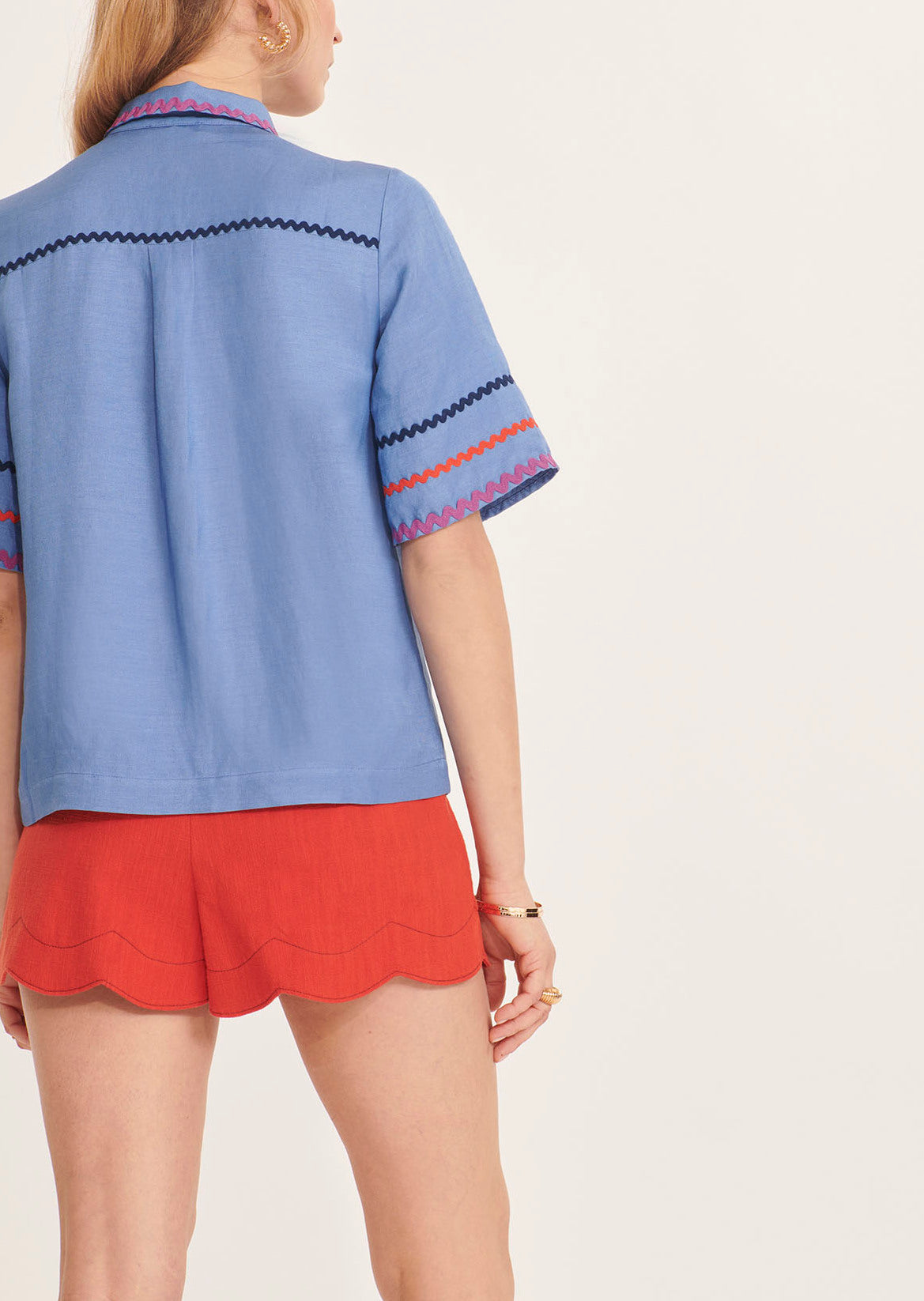 Chemise Cindy bleue en lin Faume - seconde main