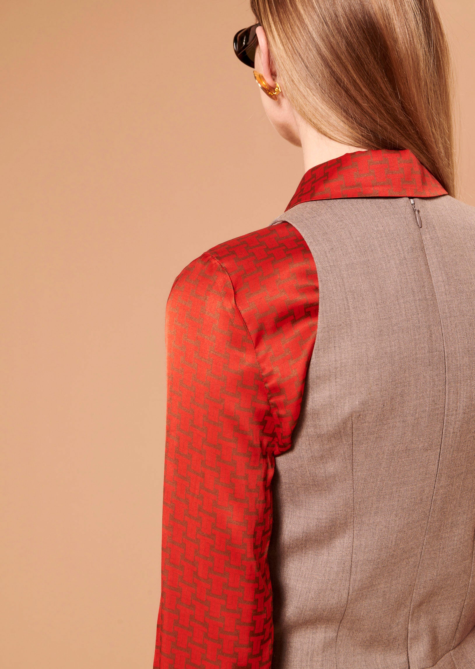 Robe Rollande beige en flanelle Faume - seconde main