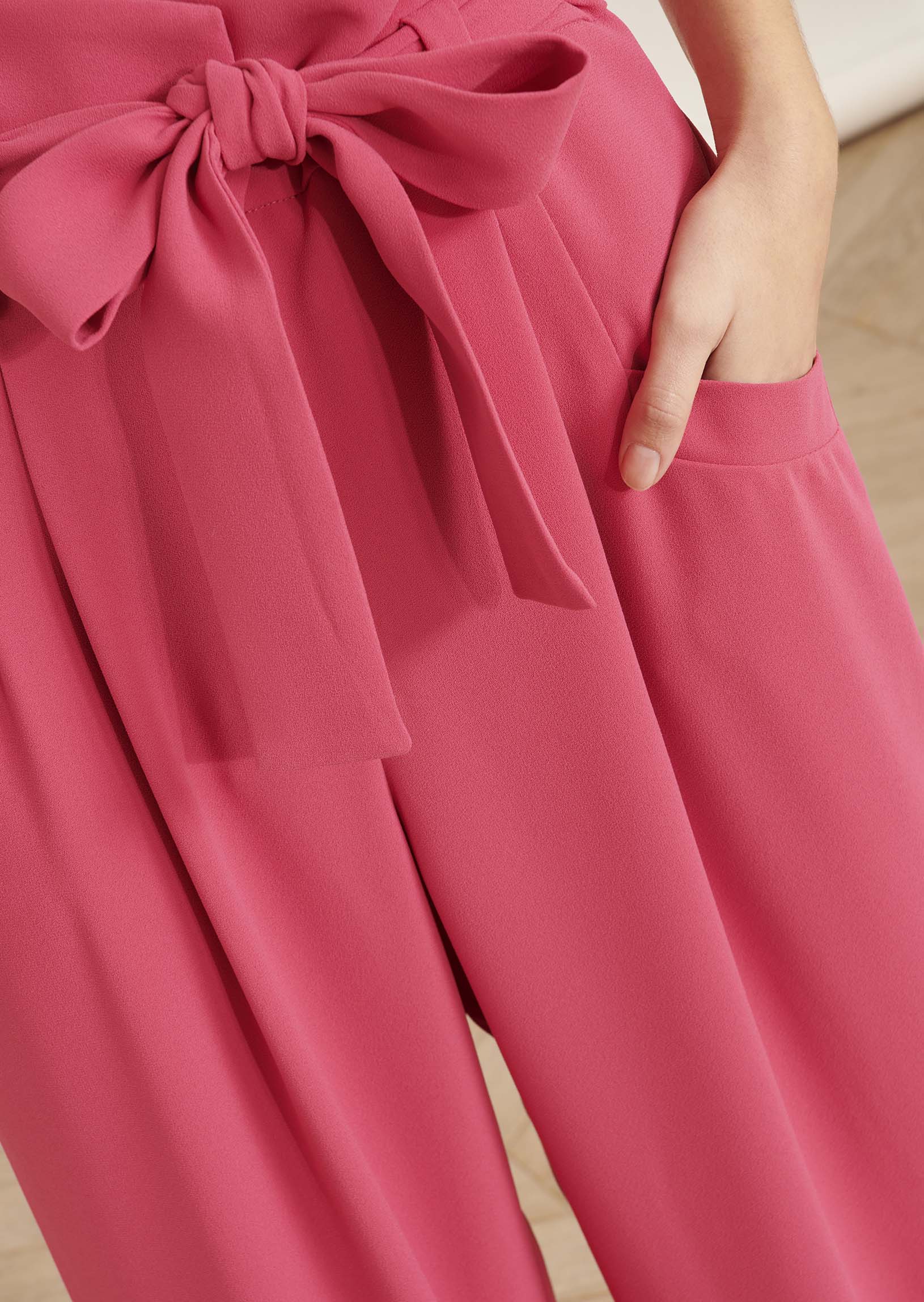 Pantalon Pyla rose en crêpe Faume - seconde main