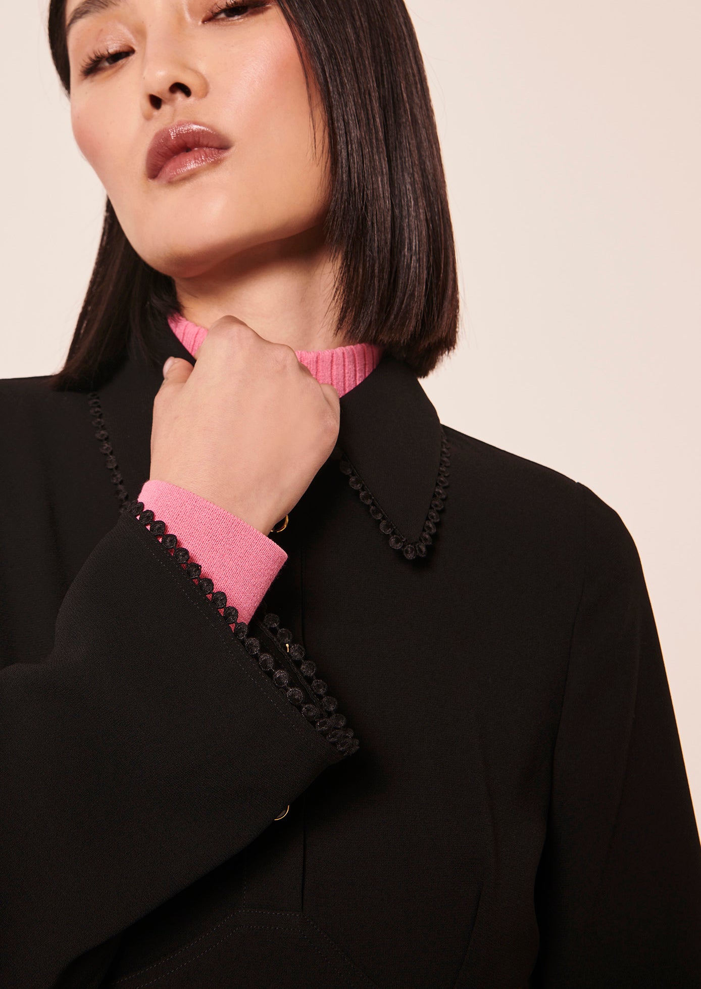 Robe Rielle noire en crêpe Faume - seconde main