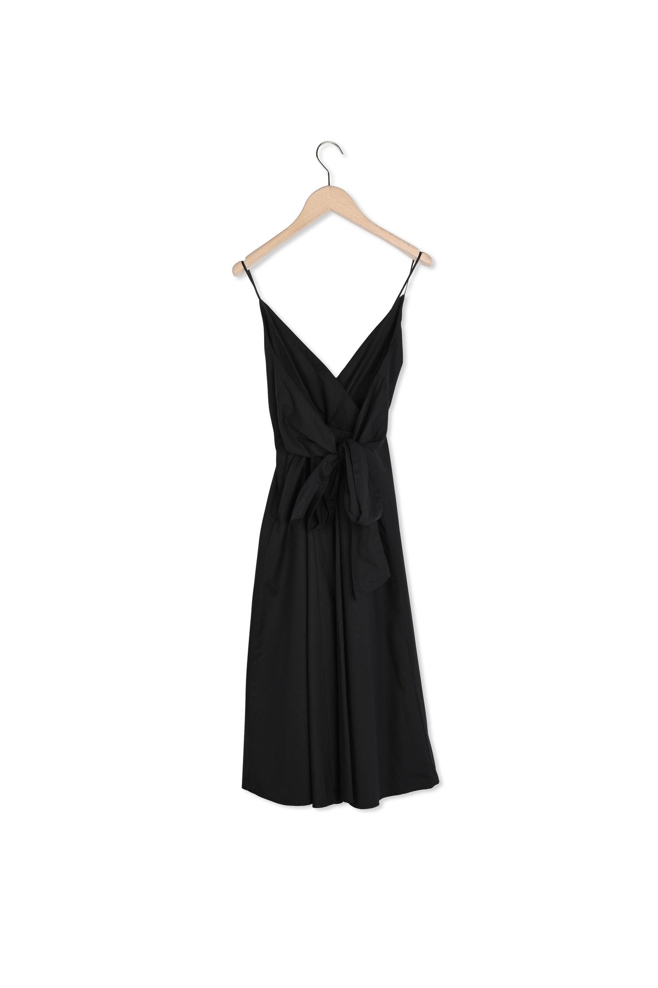Robe Rivelyne noire en popeline de coton Faume - seconde main
