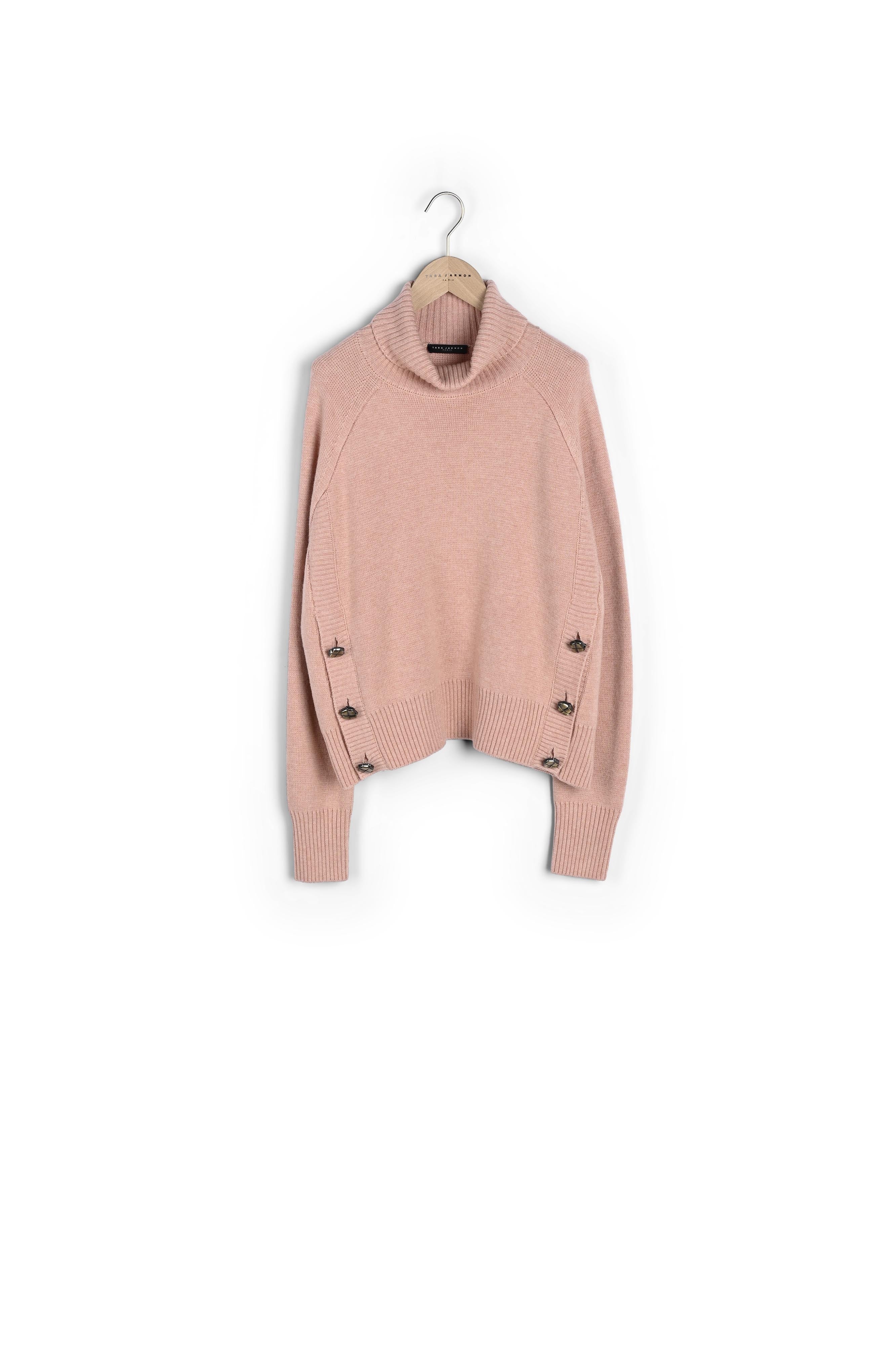 Pull Prague rose en laine Faume - seconde main