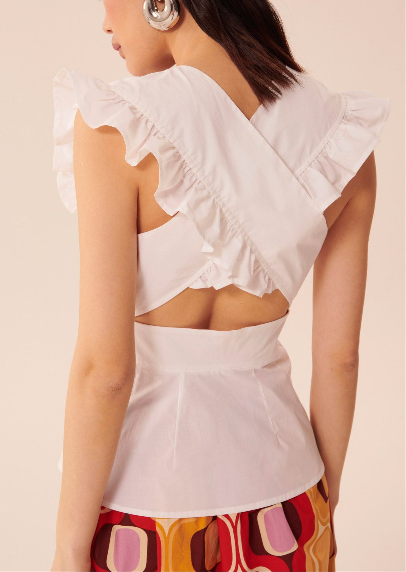 Top Taio blanc en popeline Faume - seconde main