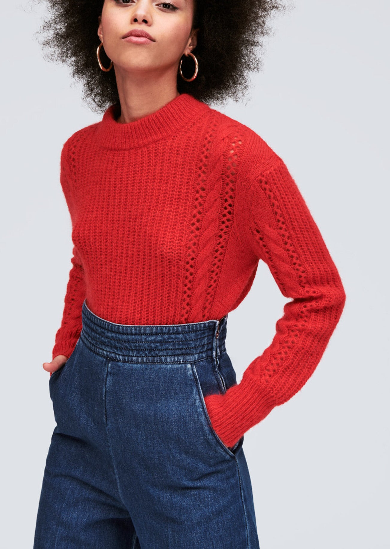 Jean taille haute bleu indigo Faume - seconde main