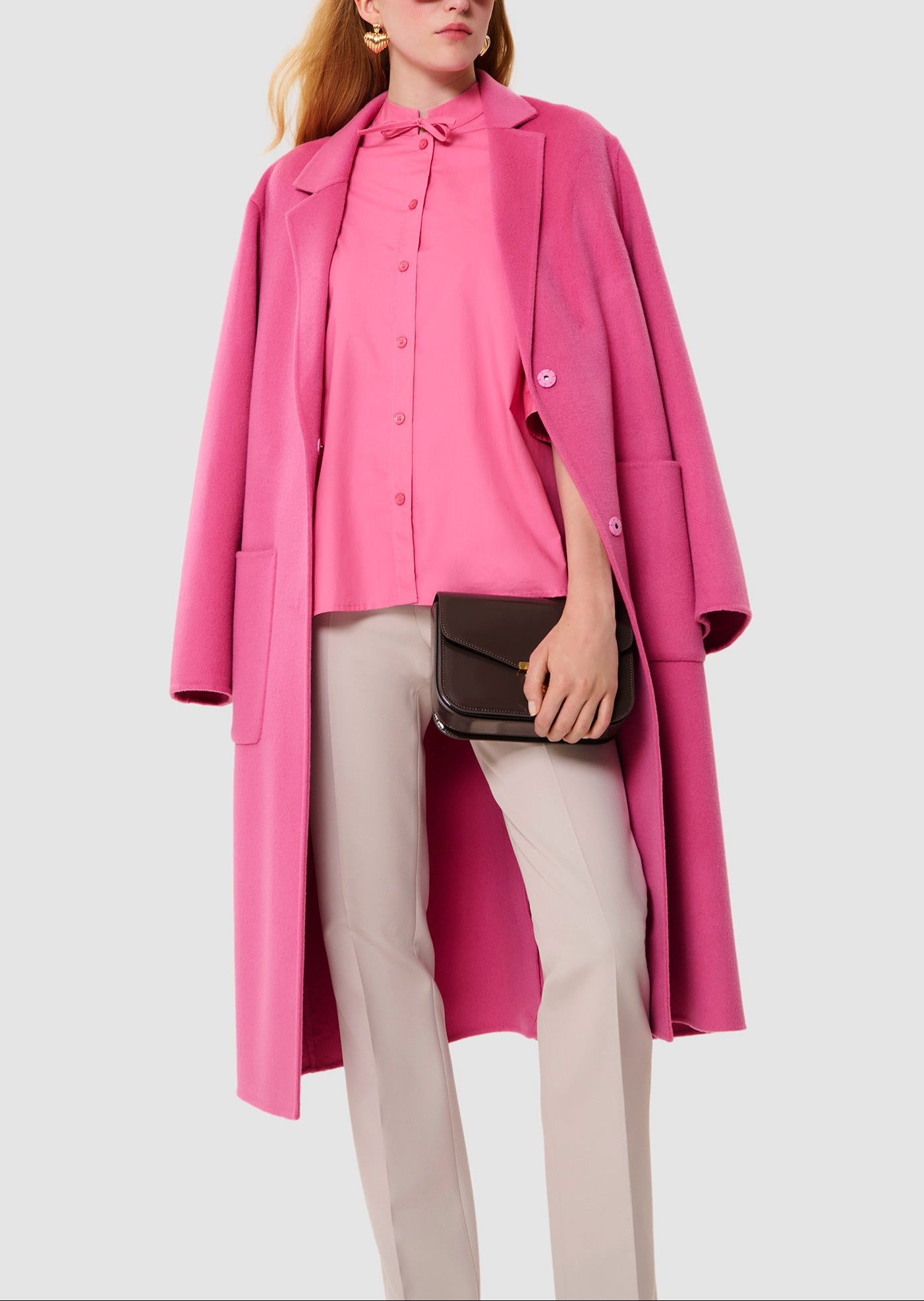 Chemise rose en popeline Clem Faume - seconde main