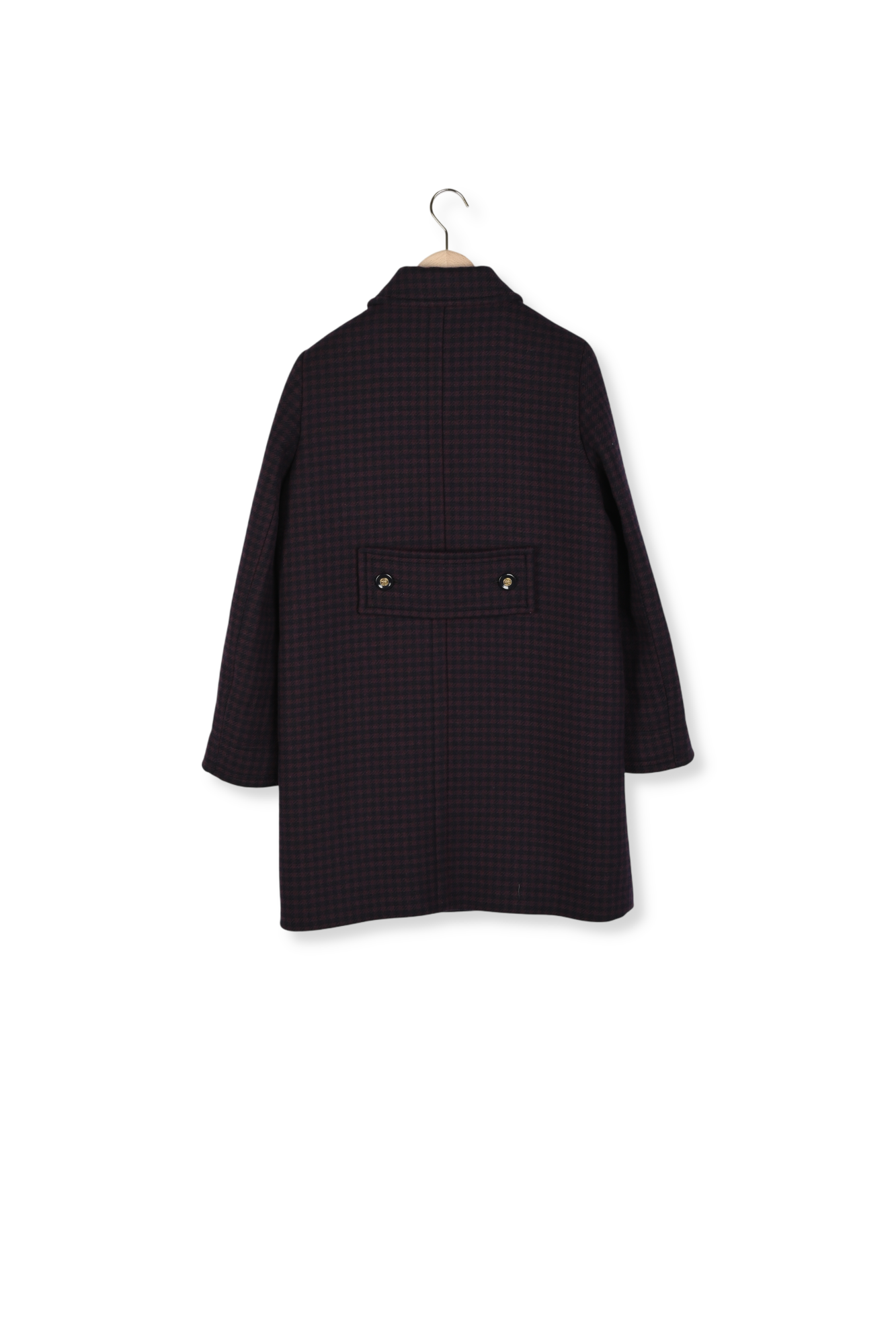 Manteau bordeaux en pied de coq Marceau Faume - seconde main