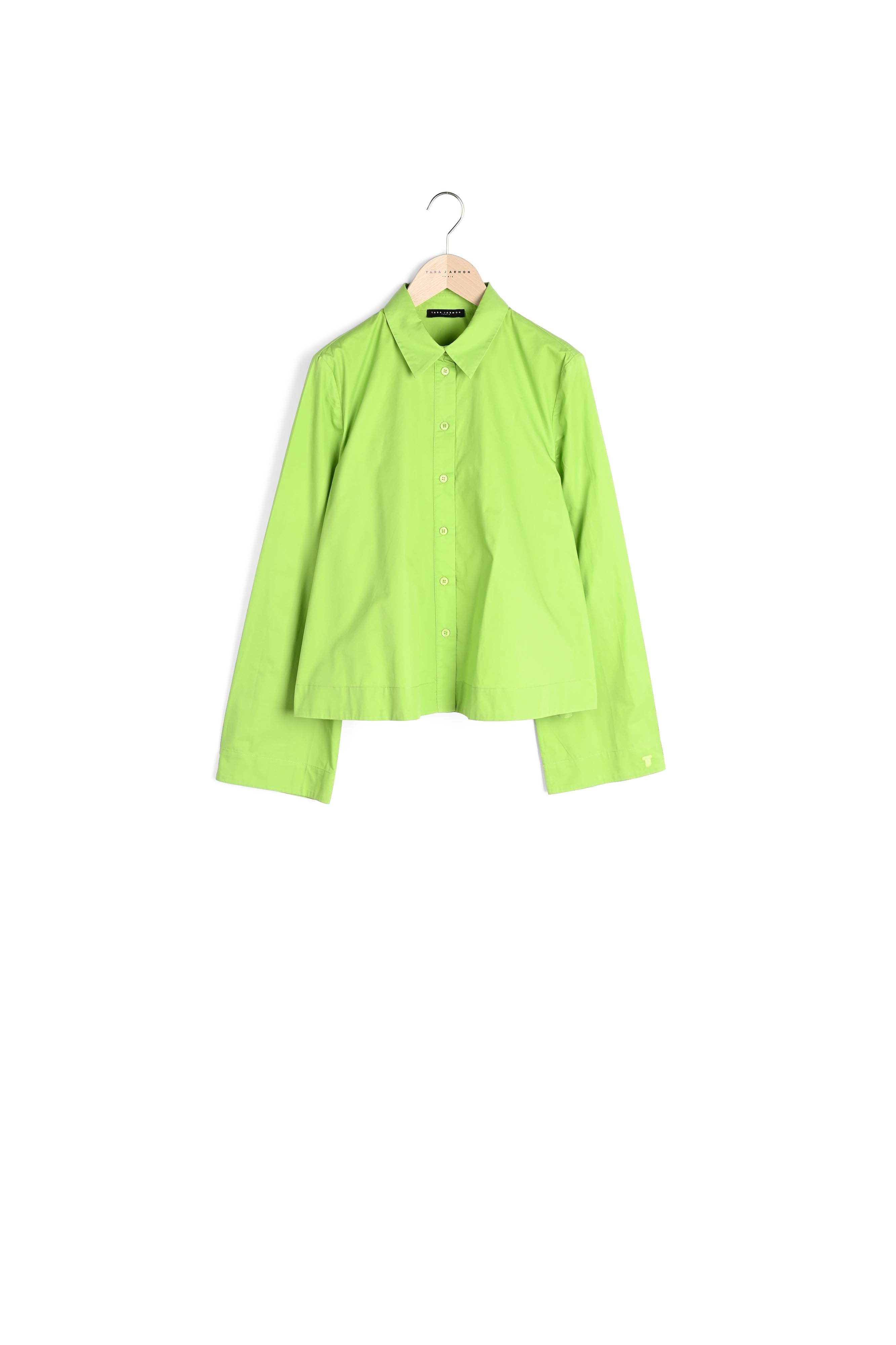 Chemise Callie verte en popeline Faume - seconde main