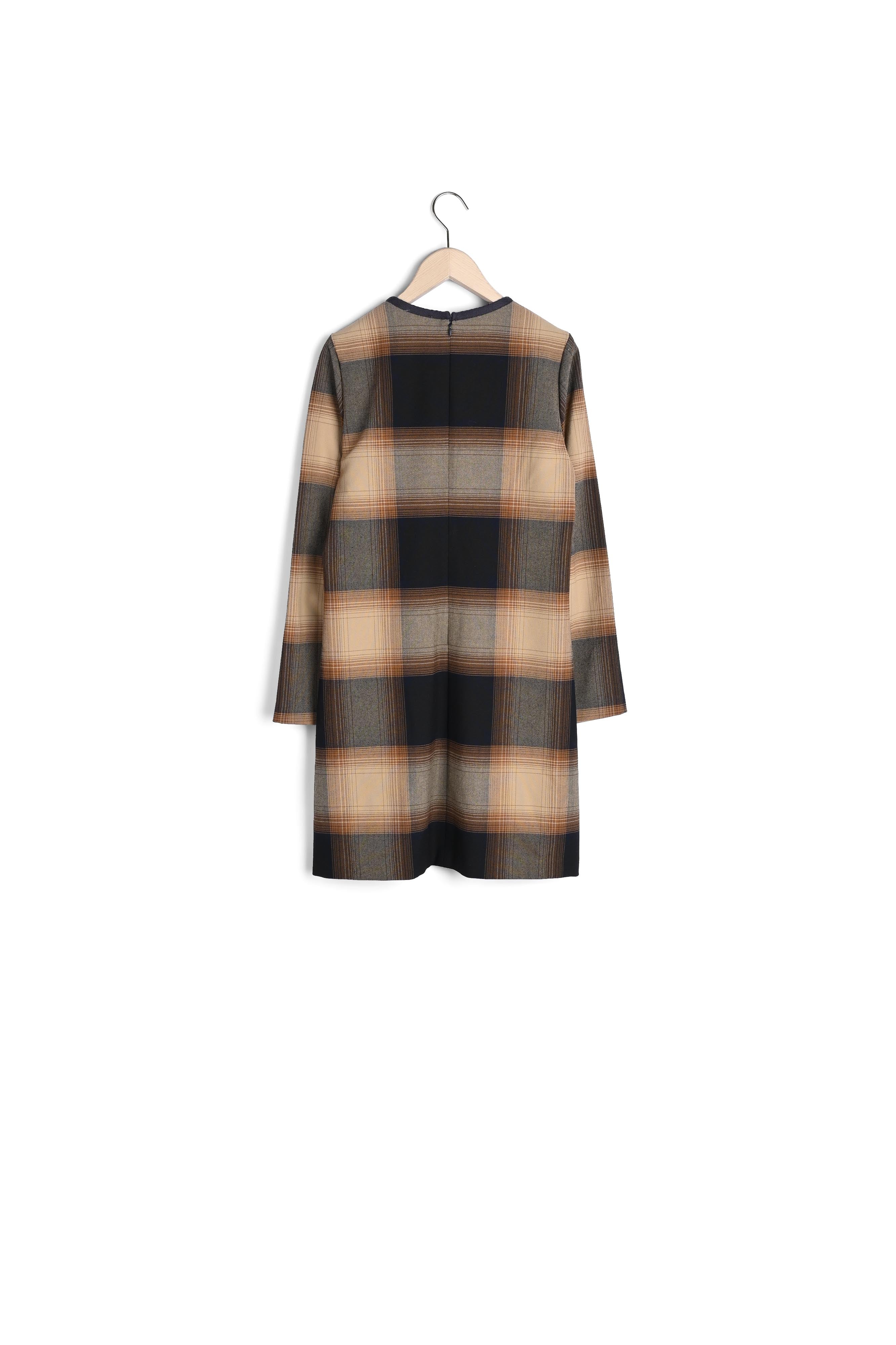 Robe Raijan camel en tartan Faume - seconde main