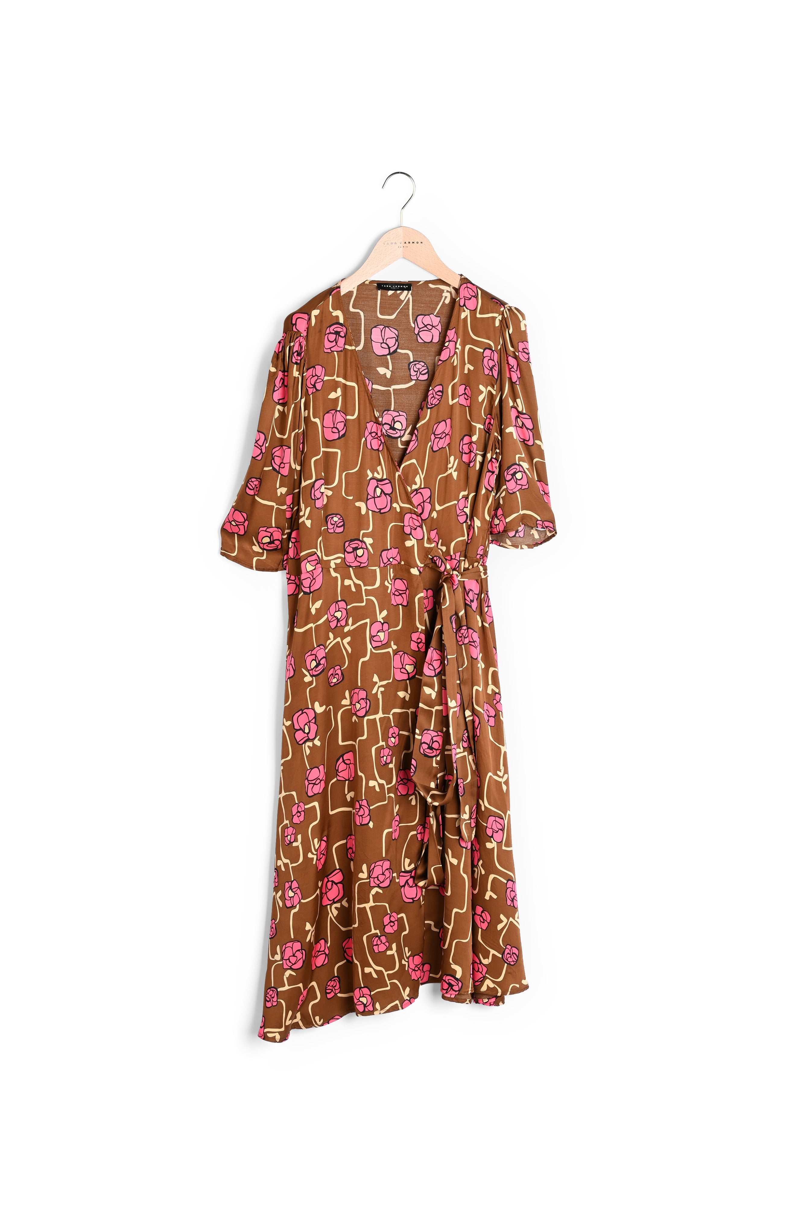 Robe Rava marron imprimé à fleurs Faume - seconde main