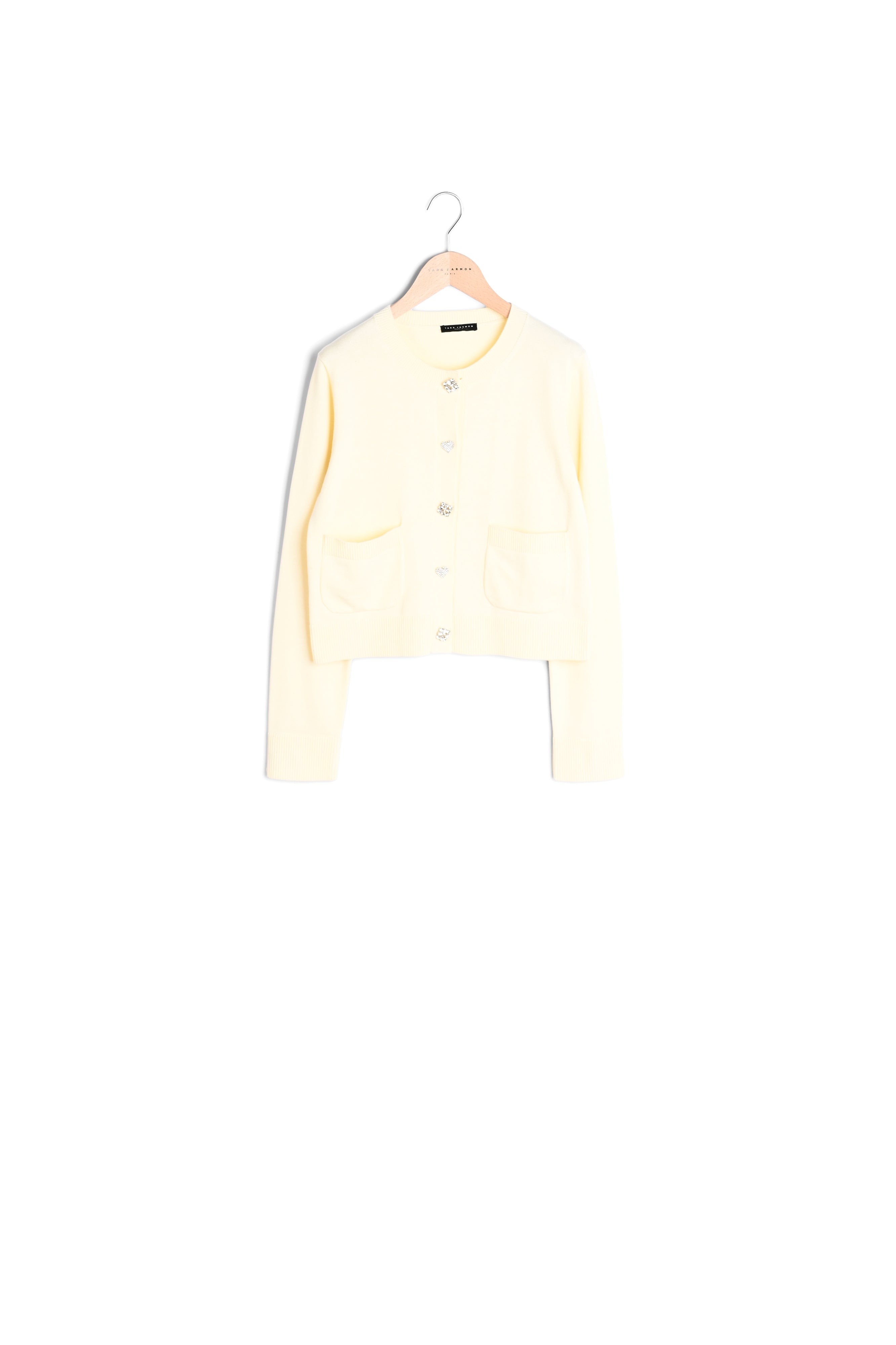 Gilet Gyslain écru en laine Faume - seconde main