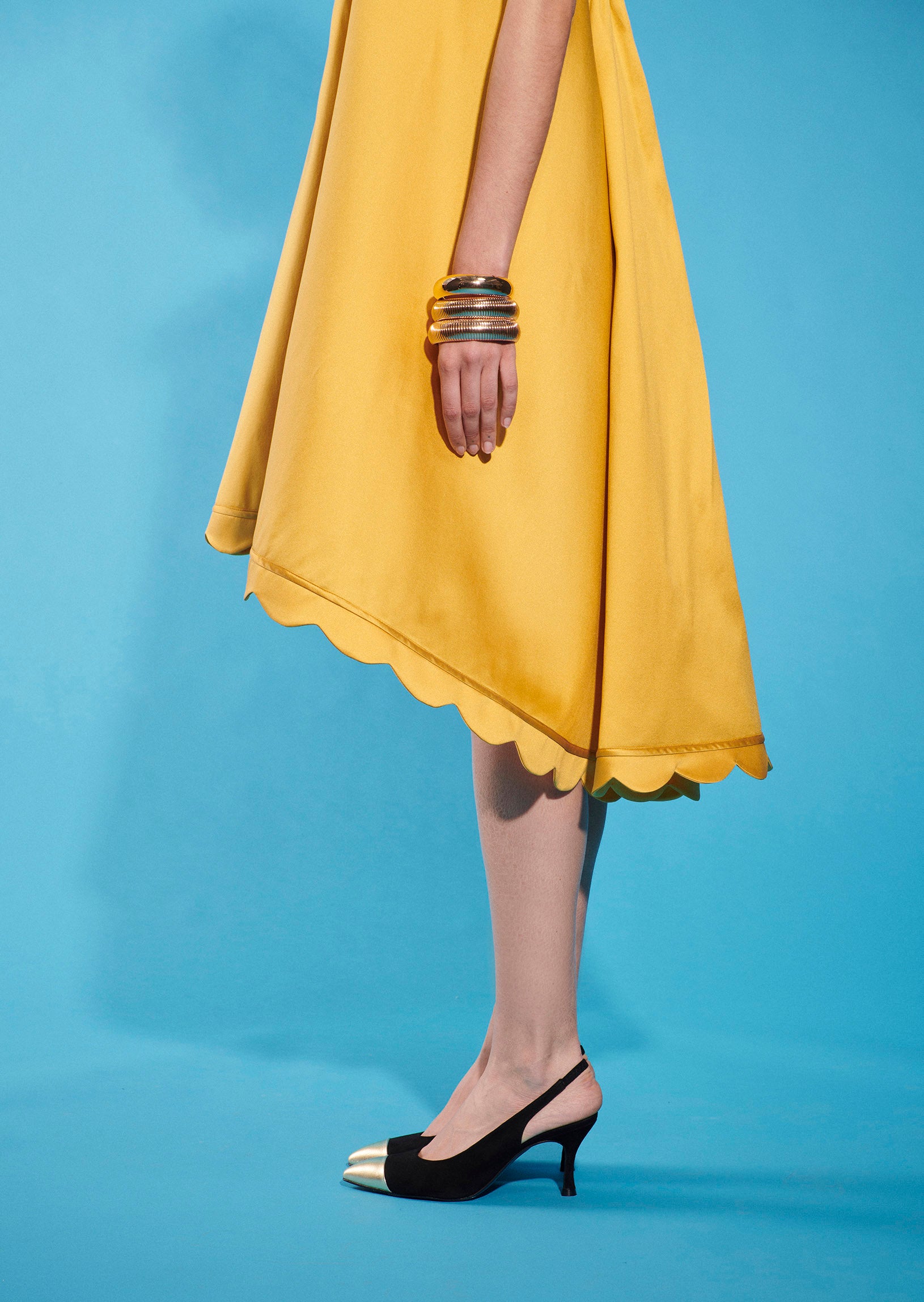 Robe Rococo jaune Faume - seconde main