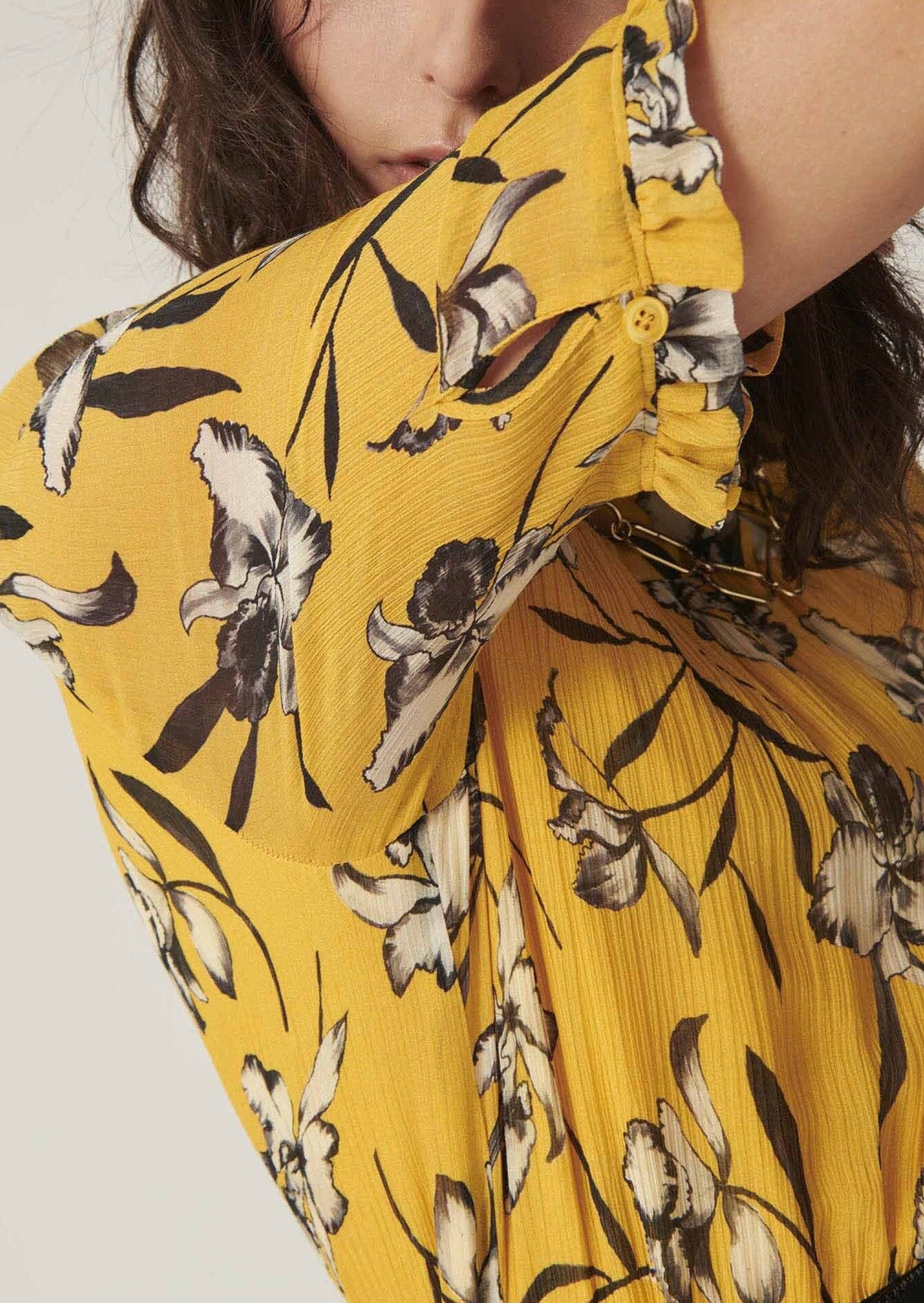 Robe Rioha jaune imprimé fleuri Faume - seconde main