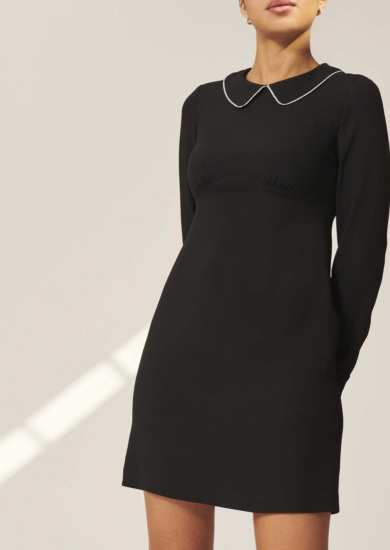 Robe Rebba noire en crêpe Faume - seconde main