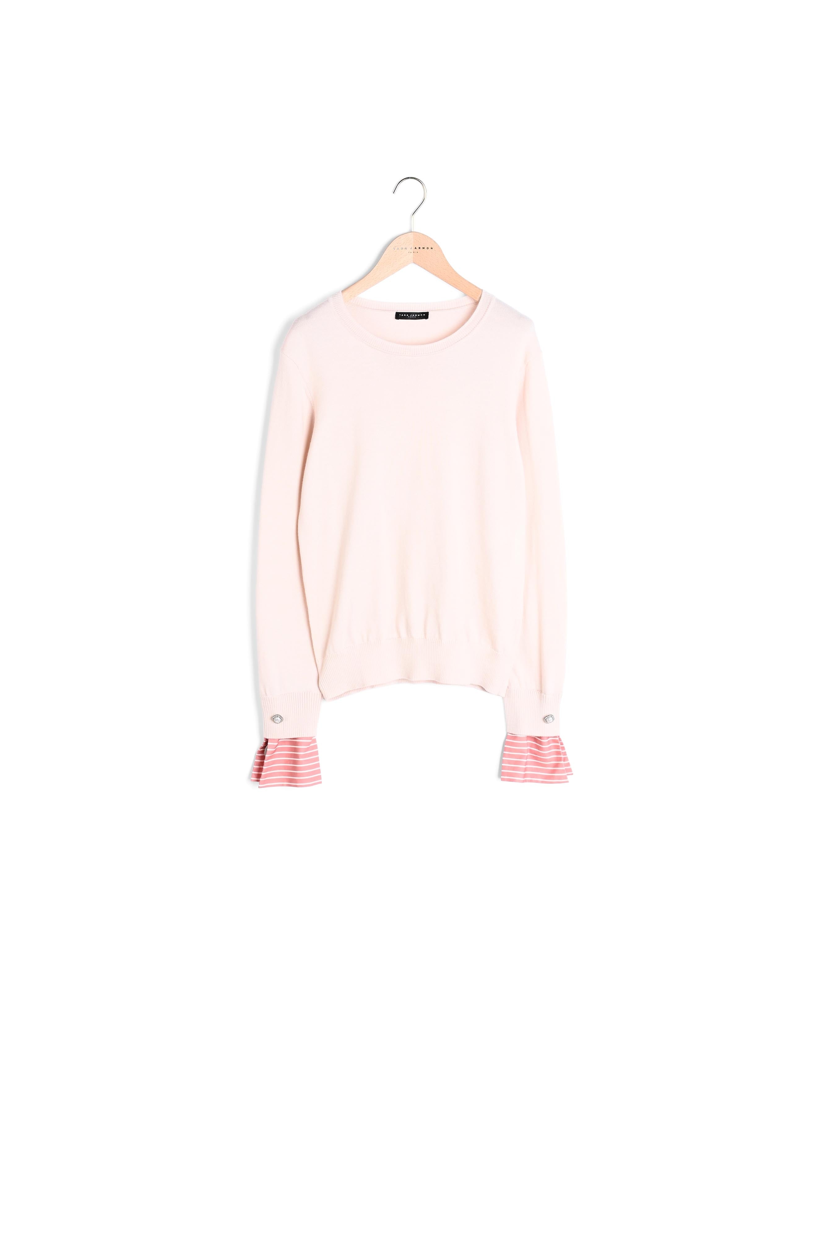 Pull Pazuma rose pâle en laine Faume - seconde main