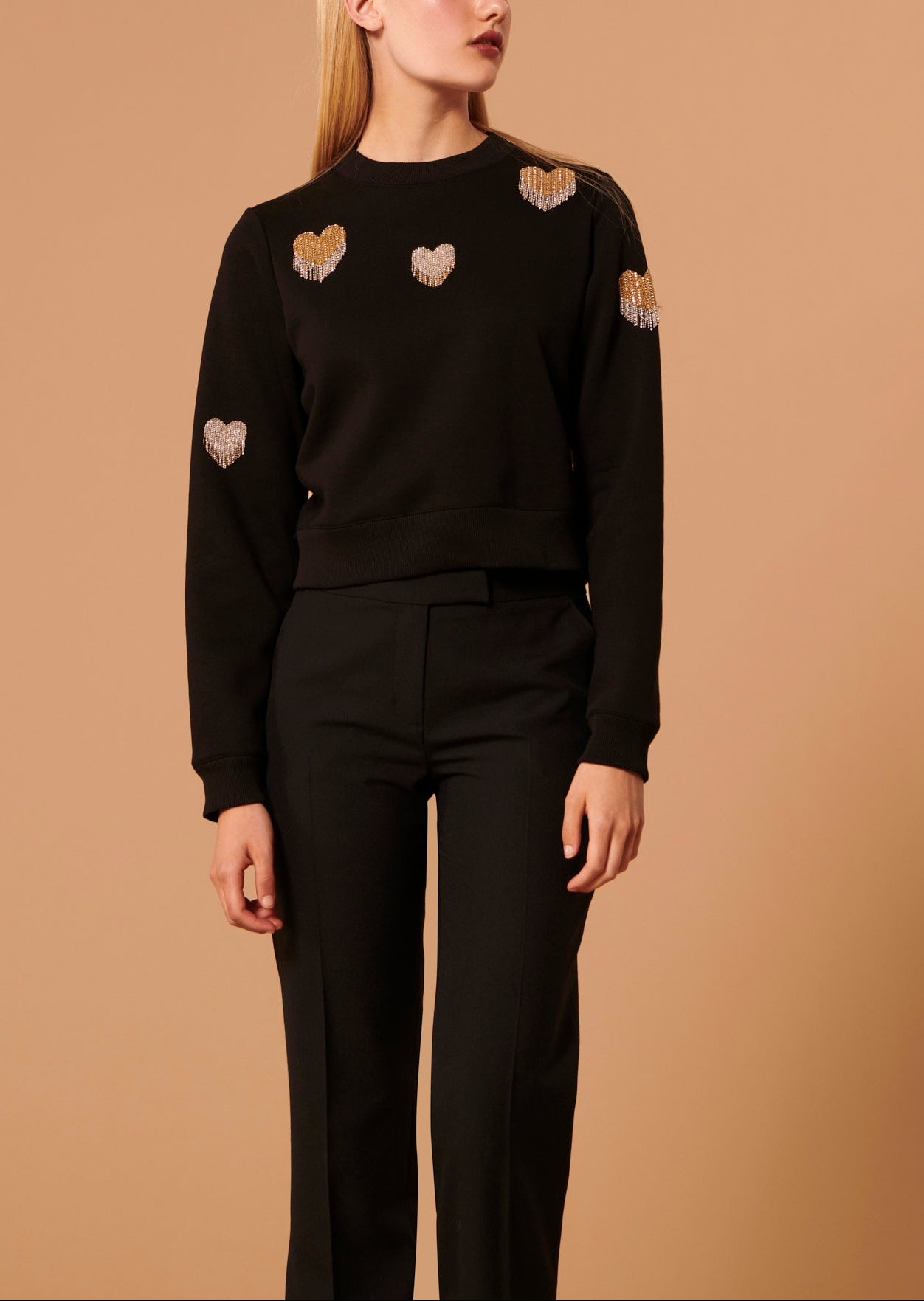 Pull Pulsion noir en jersey Faume - seconde main