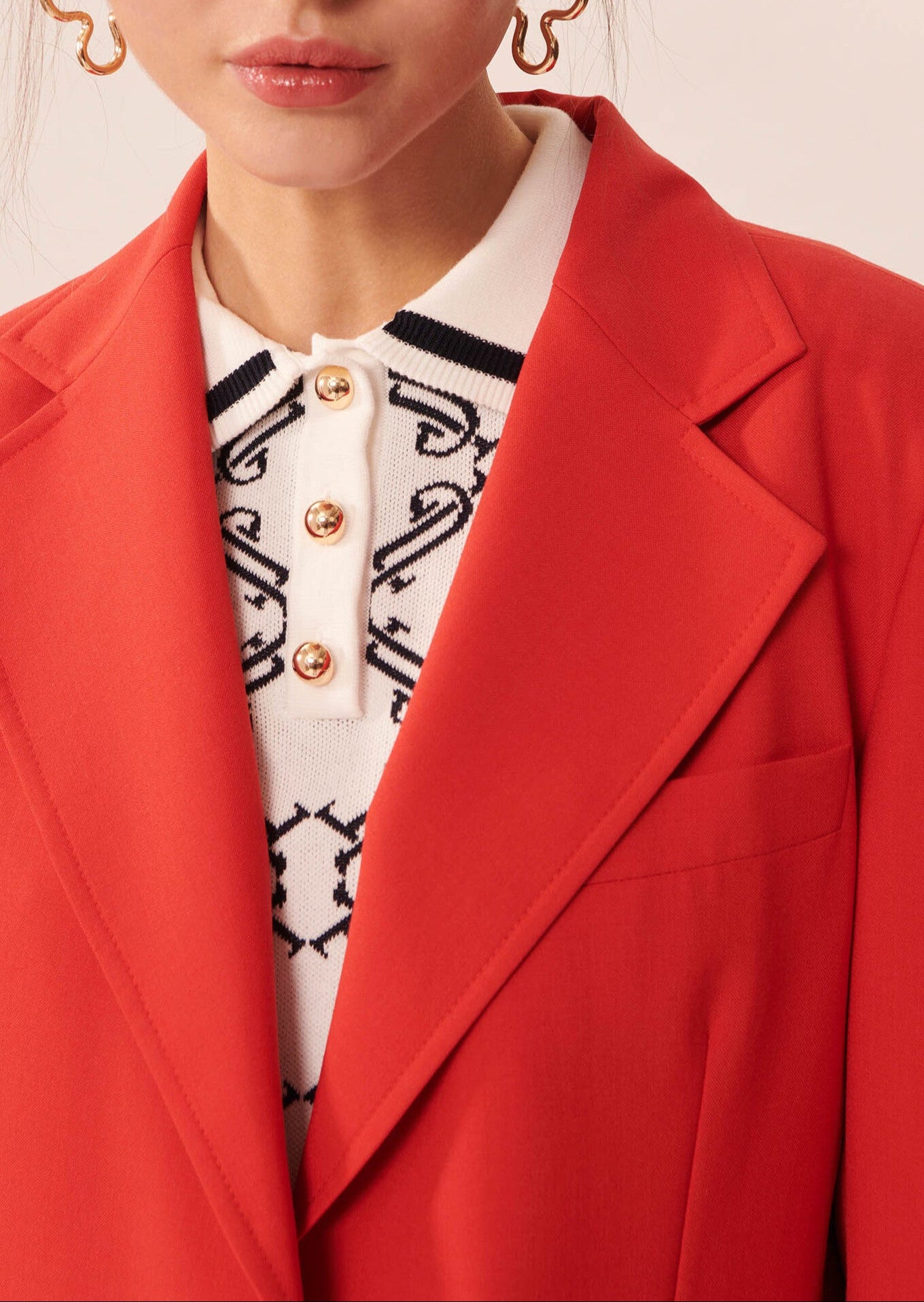 Veste Venus rouge en laine froide Faume - seconde main