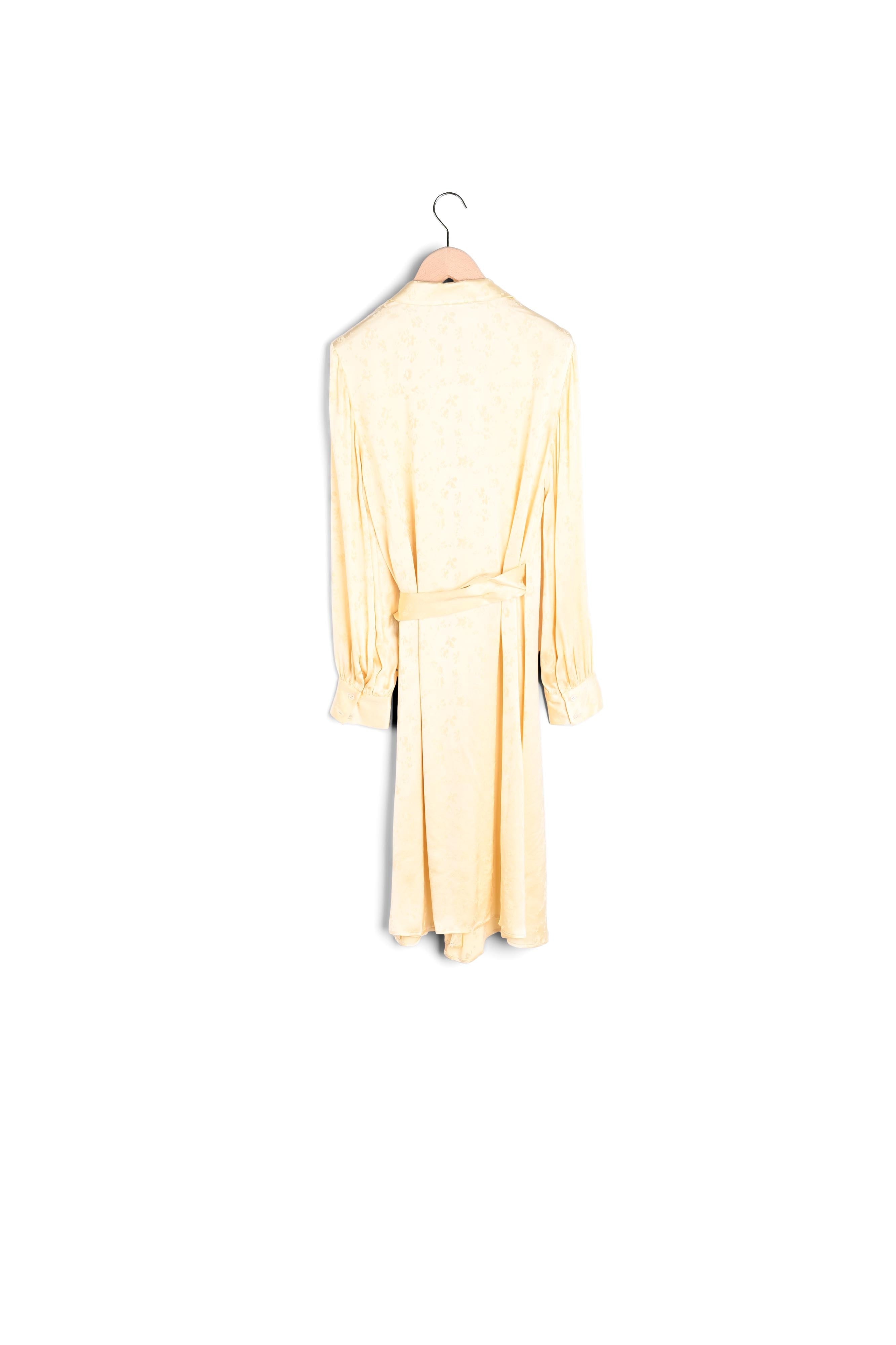 Robe Roselita en jacquard fleuri vanille Faume - seconde main