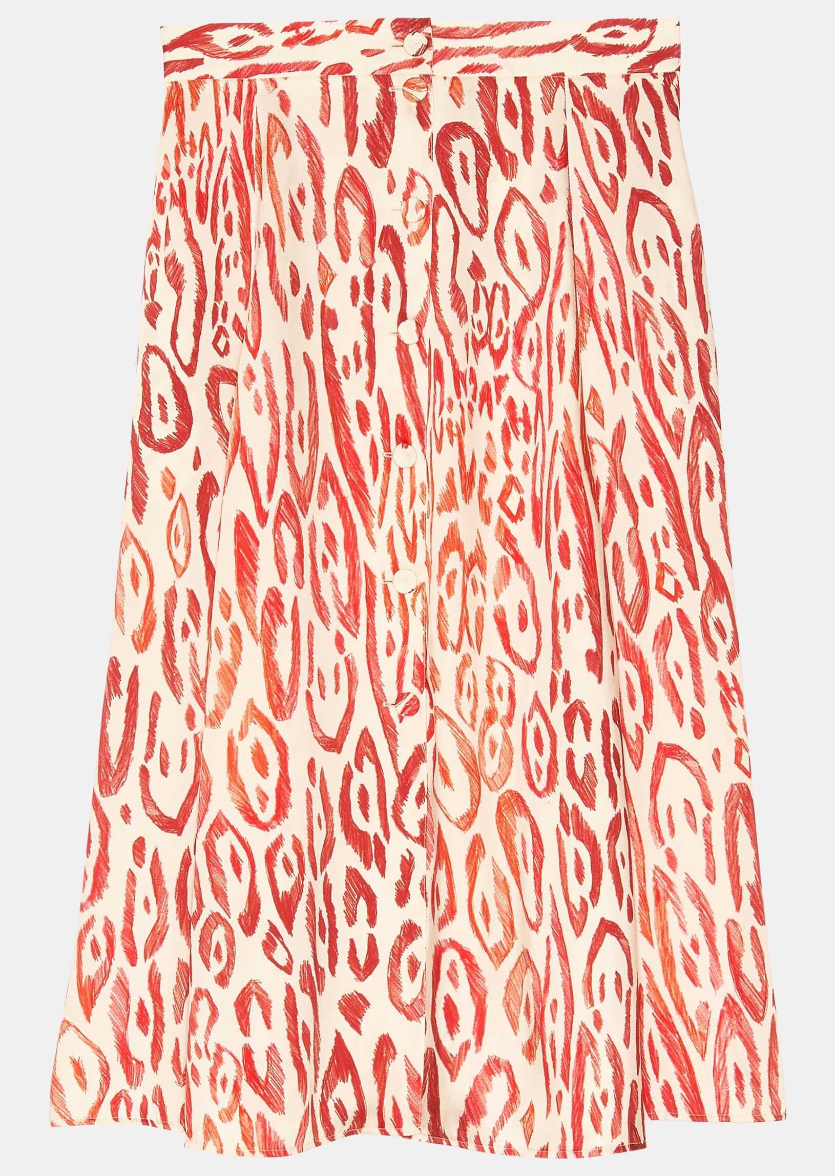 Jupe Jesta écrue imprimé graphique léopard Faume - seconde main