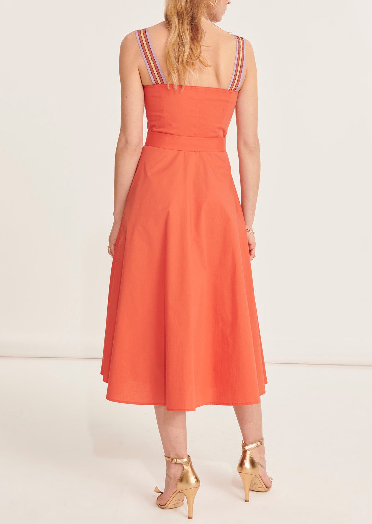 Robe Raquella rouge en popeline Faume - seconde main