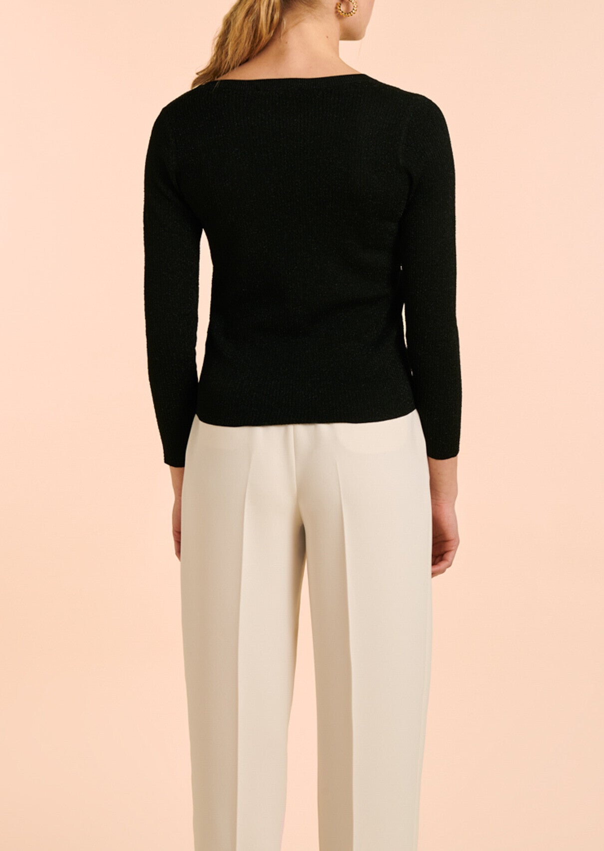 Pull Naples noir en lurex Faume - seconde main