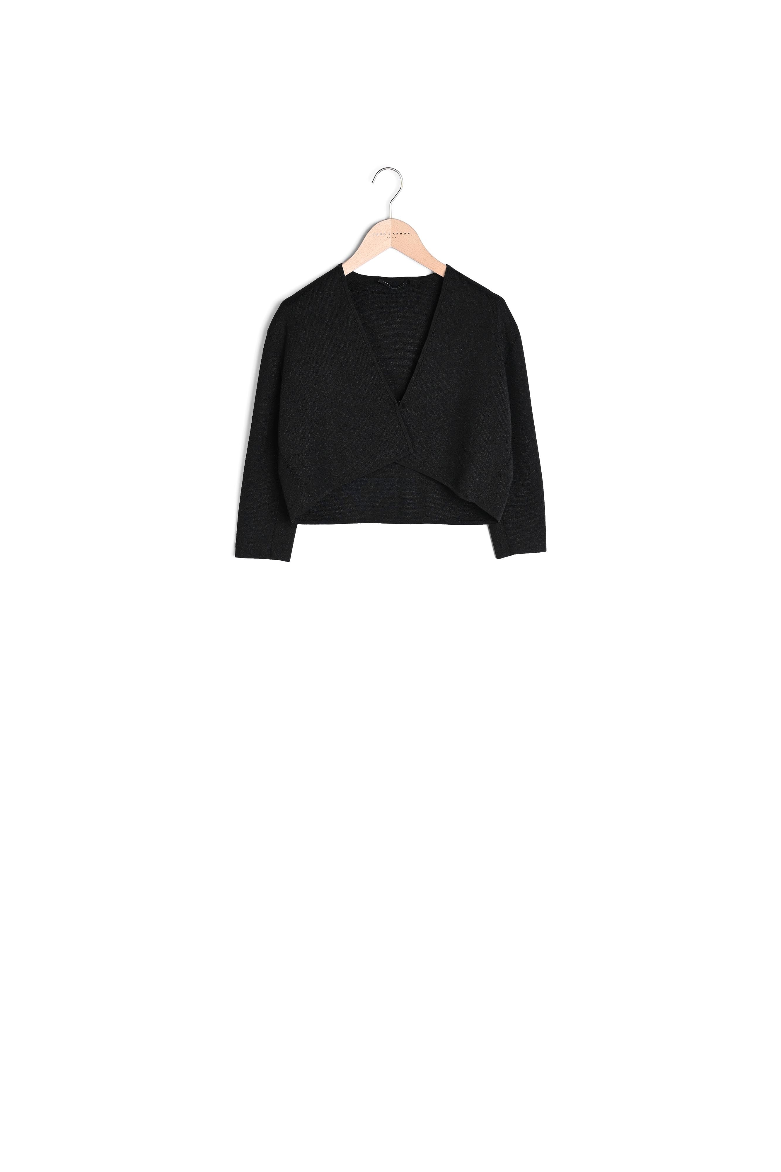 Gilet Groom noir court en maille compacte Faume - seconde main