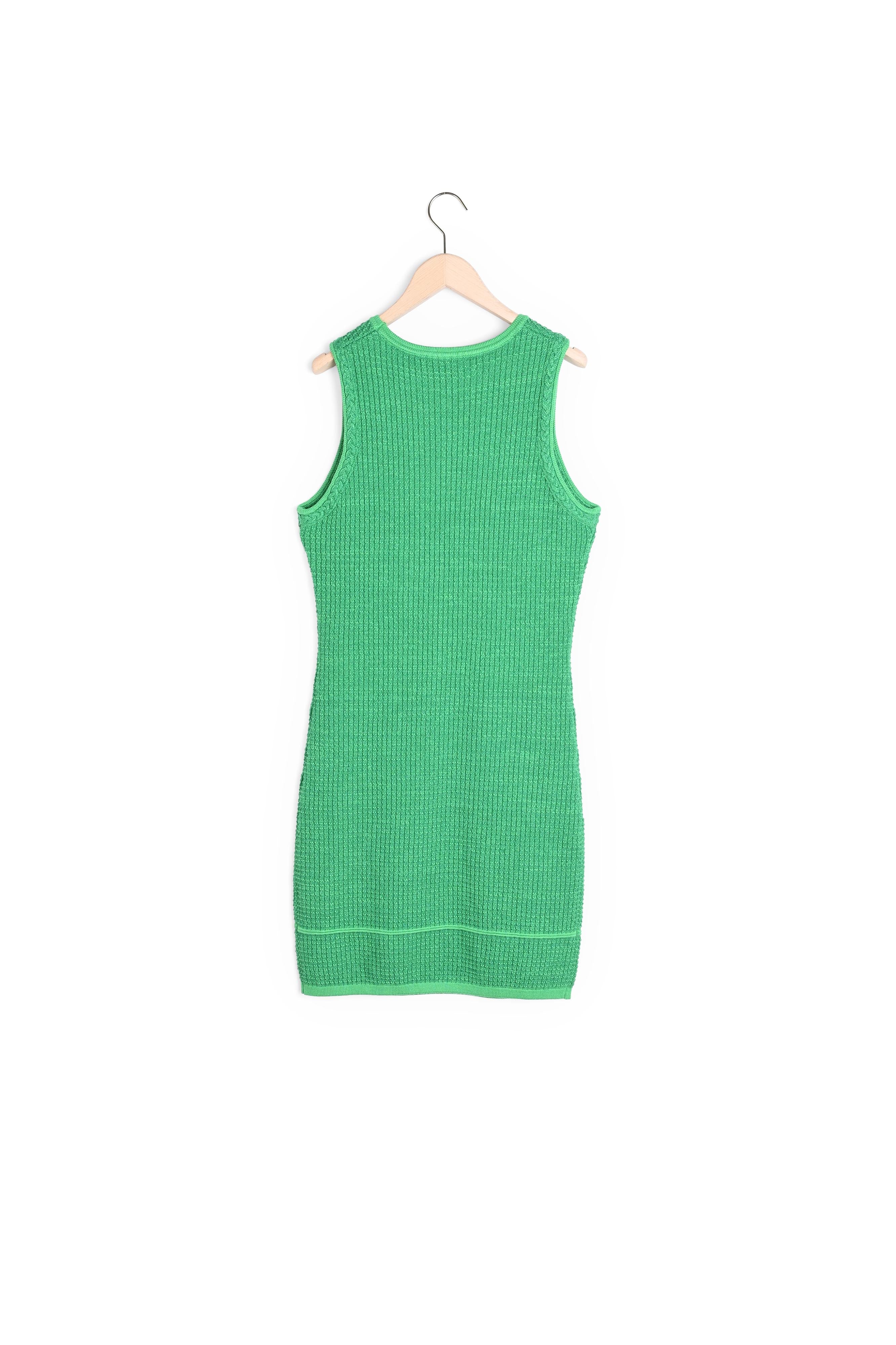 Robe Regard vert en maille tweedée Faume - seconde main