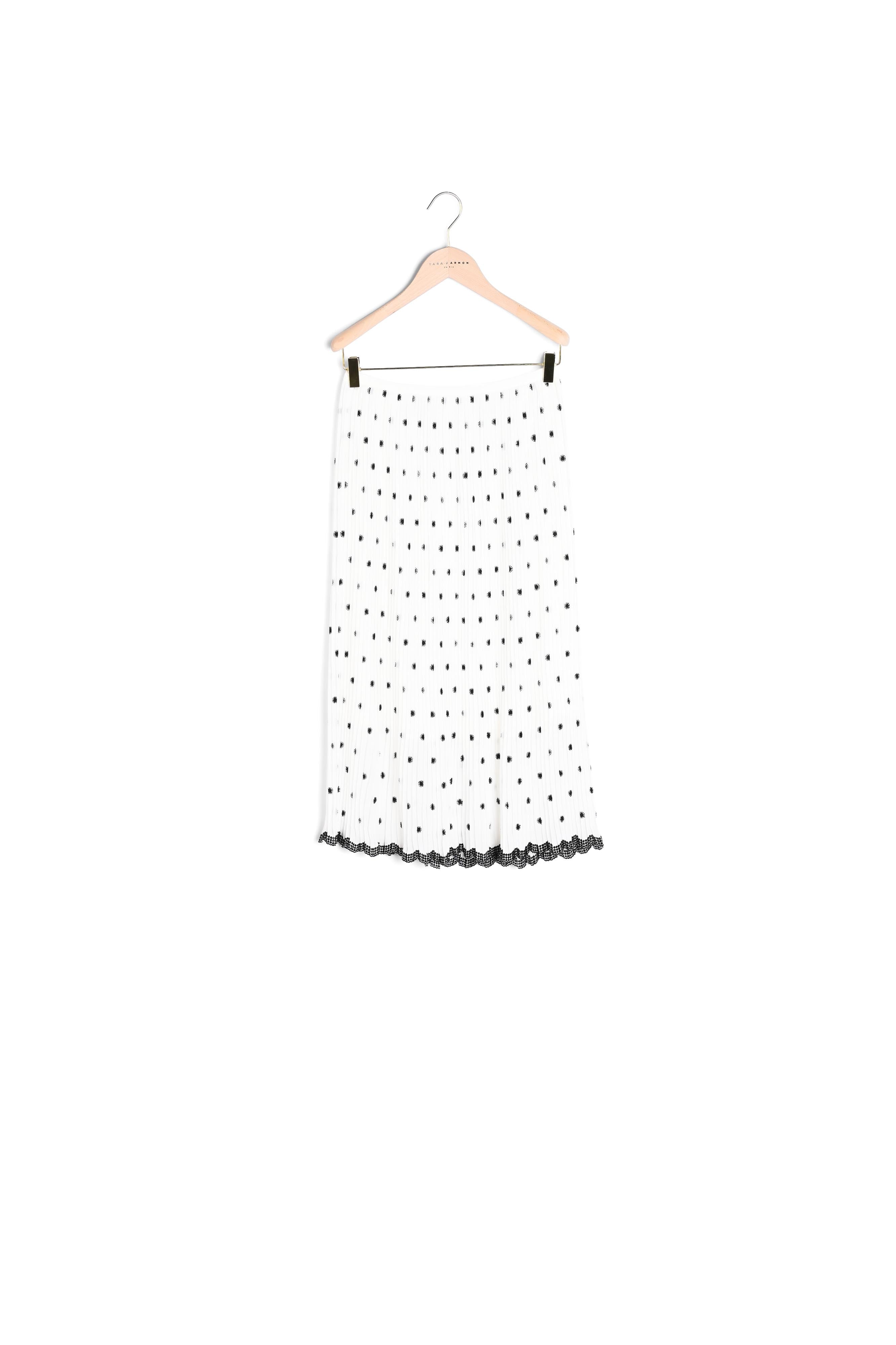 Jupe blanche brodée fleurs Faume - seconde main