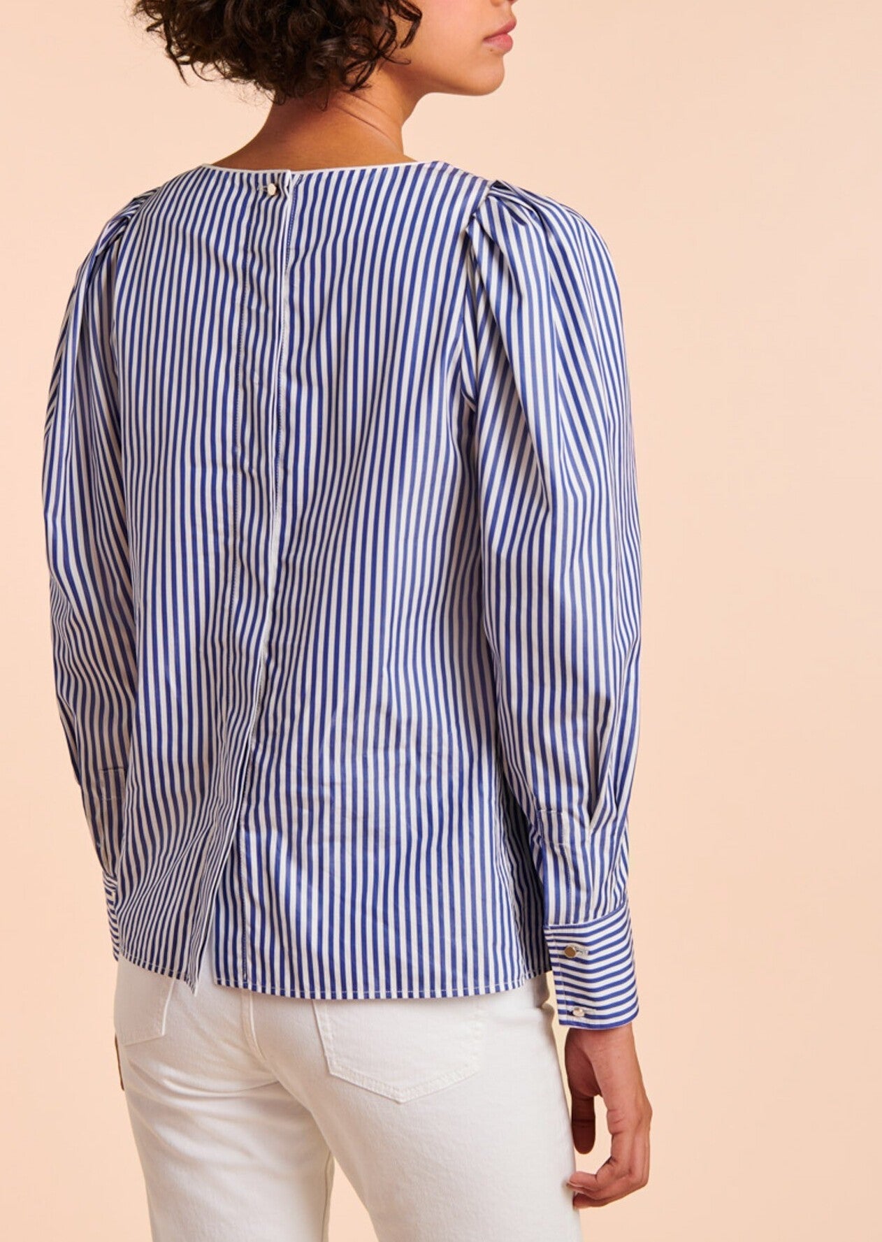 Top Tammy bleu à rayures en popeline Faume - seconde main