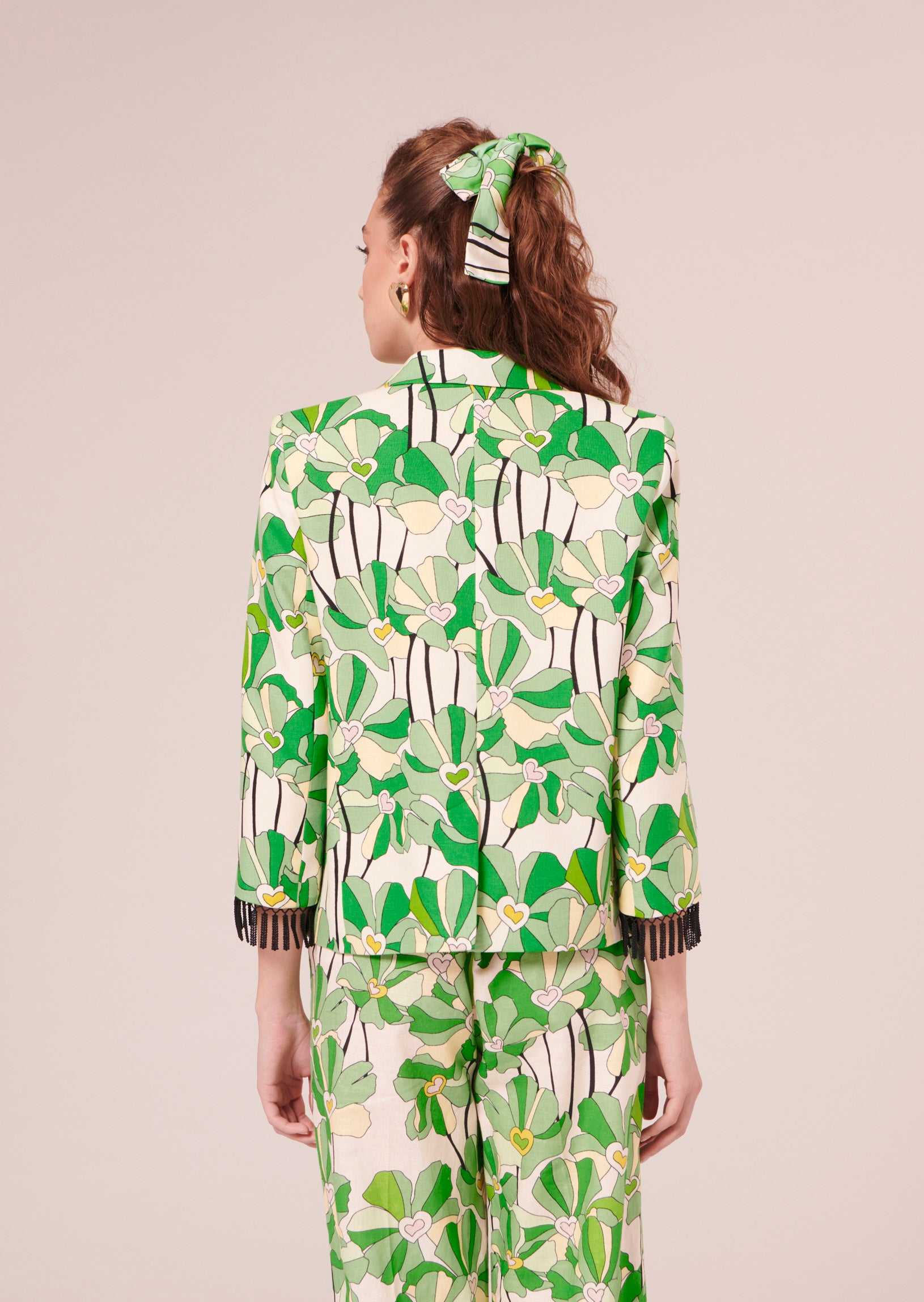 Veste Valensole verte imprimée à fleurs Faume - seconde main