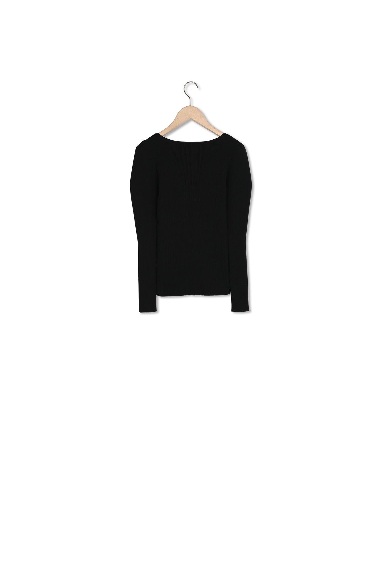 Maille Narya en viscose côtelée noire Faume - seconde main