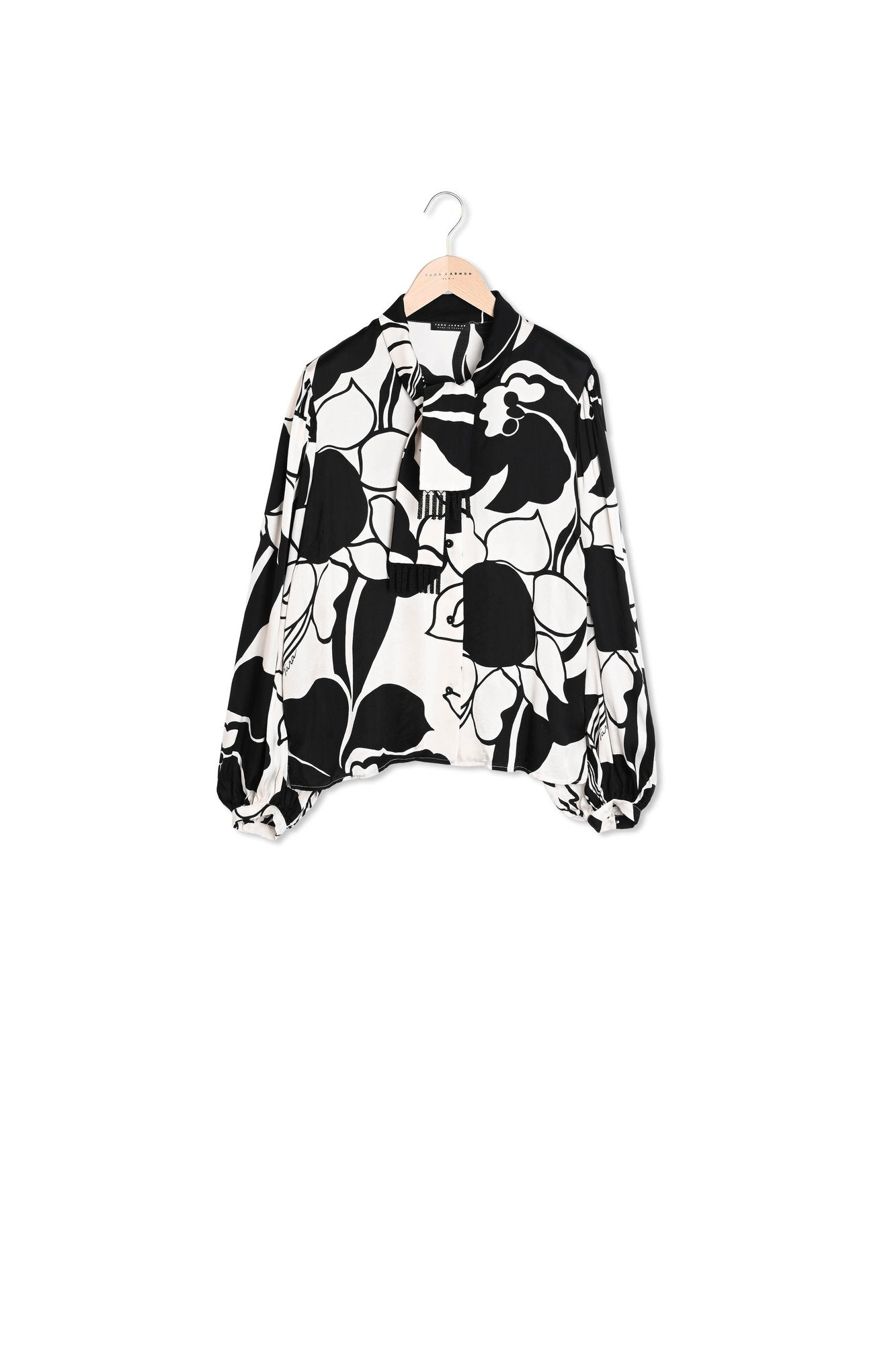 Top Toxane écru imprimé à fleurs noires Faume - seconde main