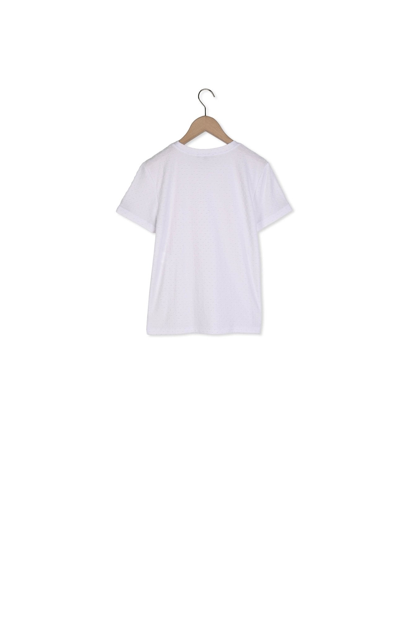 T-shirt Tere blanc en jersey plumetis Faume - seconde main