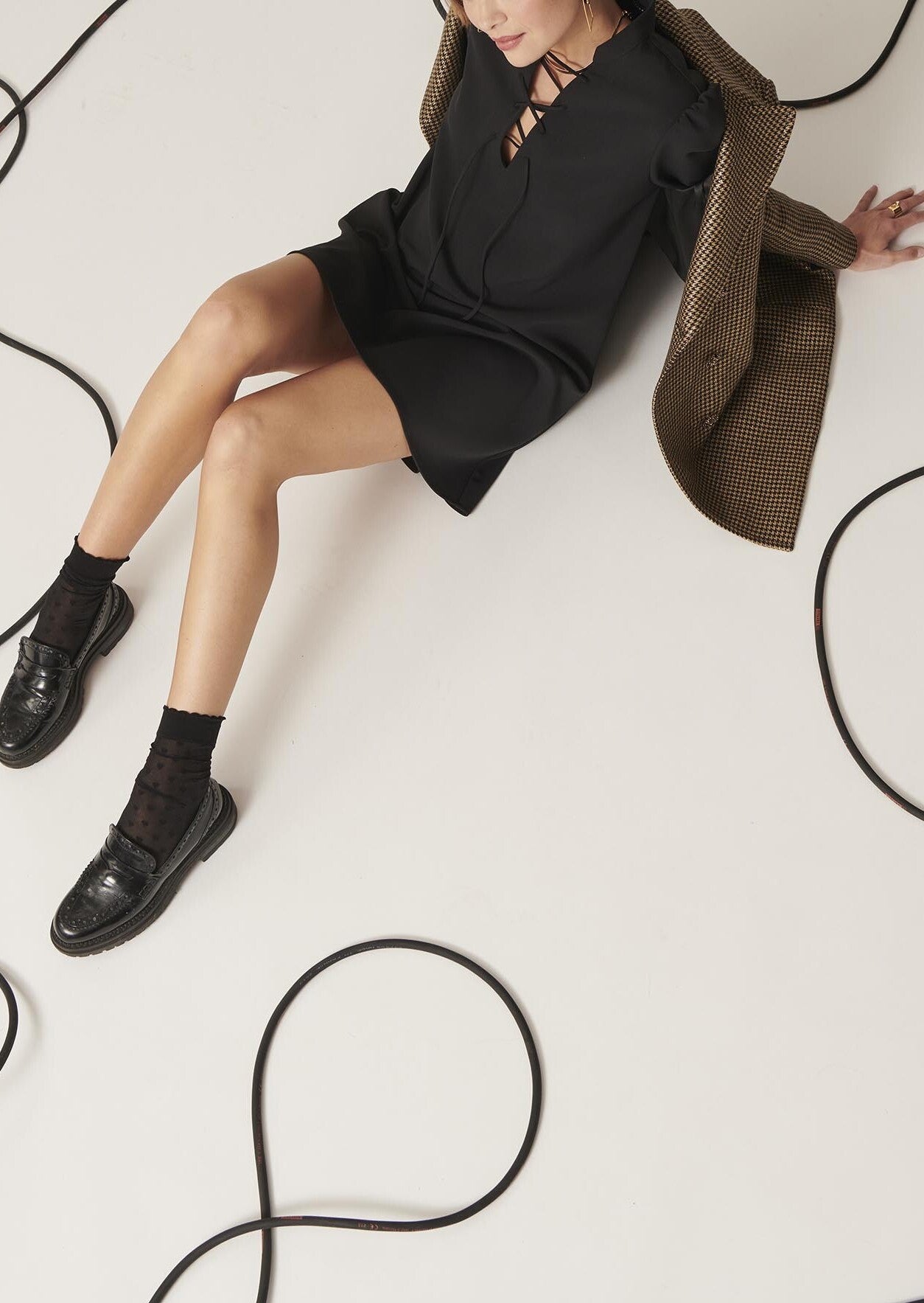 Robe Raiqa noire en crêpe Faume - seconde main