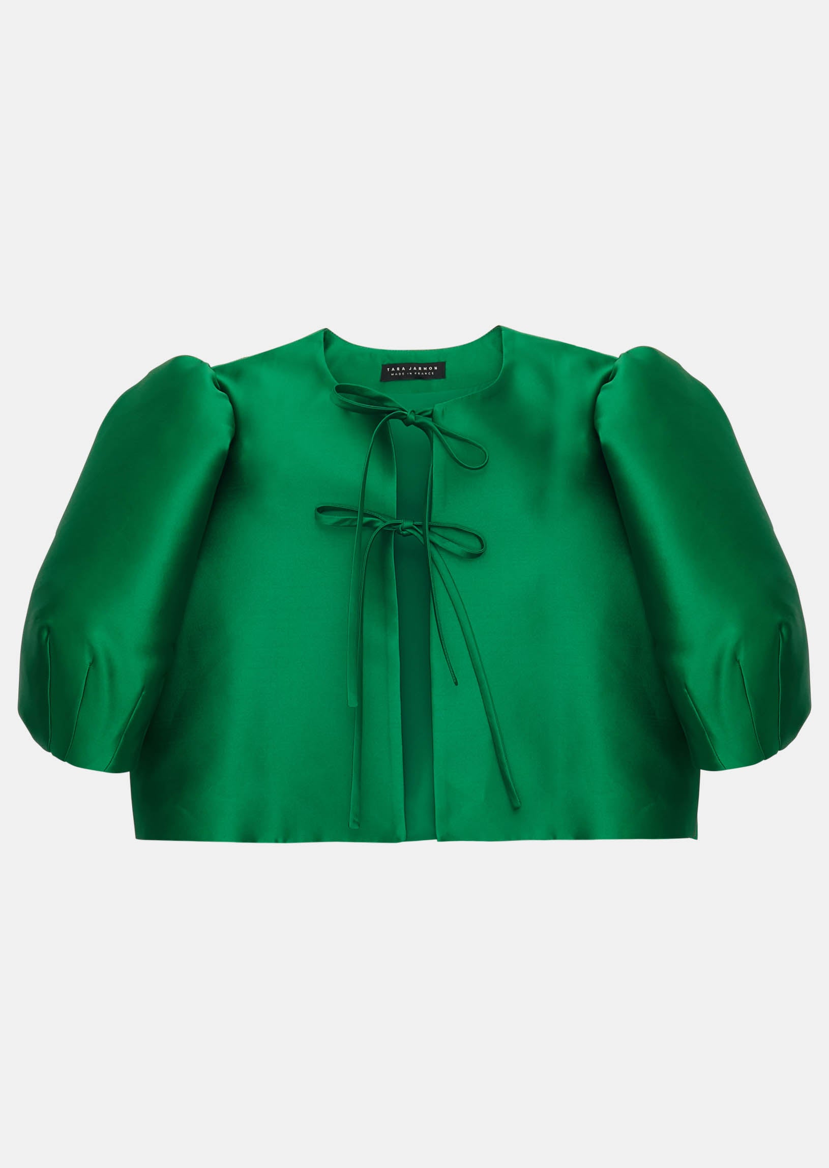 Veste Valentine verte en satin Faume - seconde main