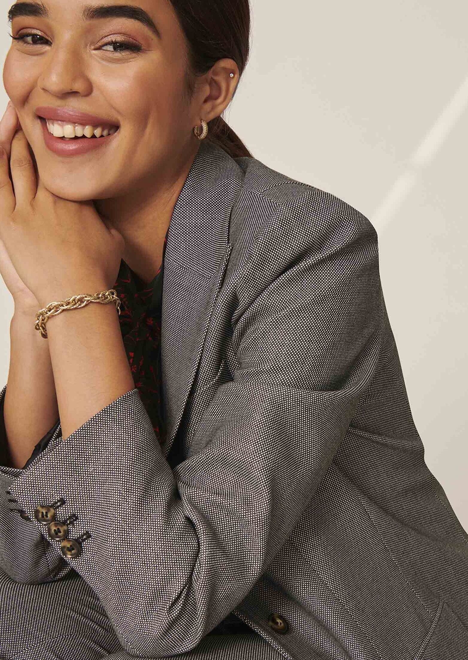 Veste Vita noire en tissu caviar Faume - seconde main