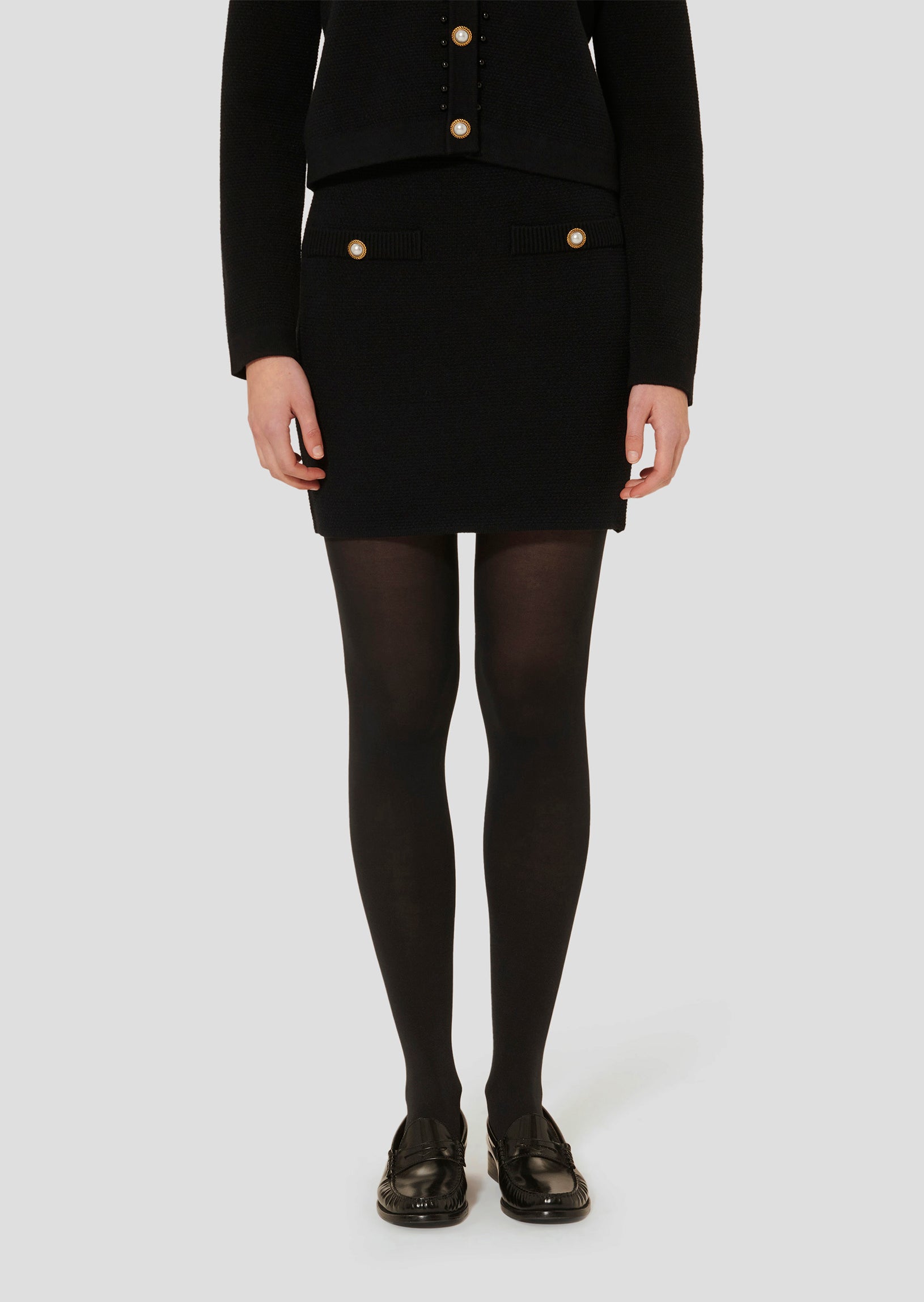 Jupe noir en maille Jelka Faume - seconde main