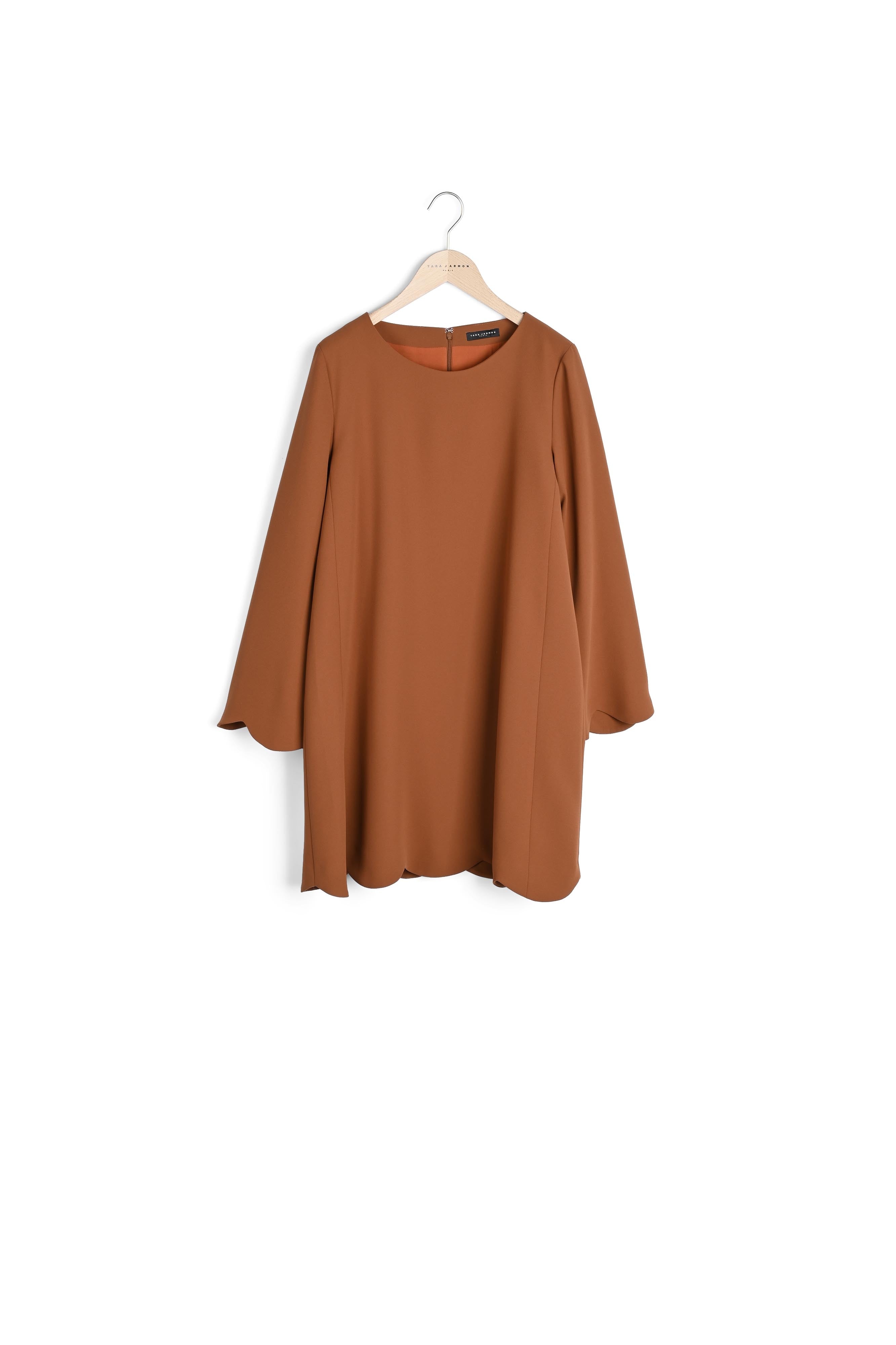 Robe Ruoda marron en crêpe Faume - seconde main