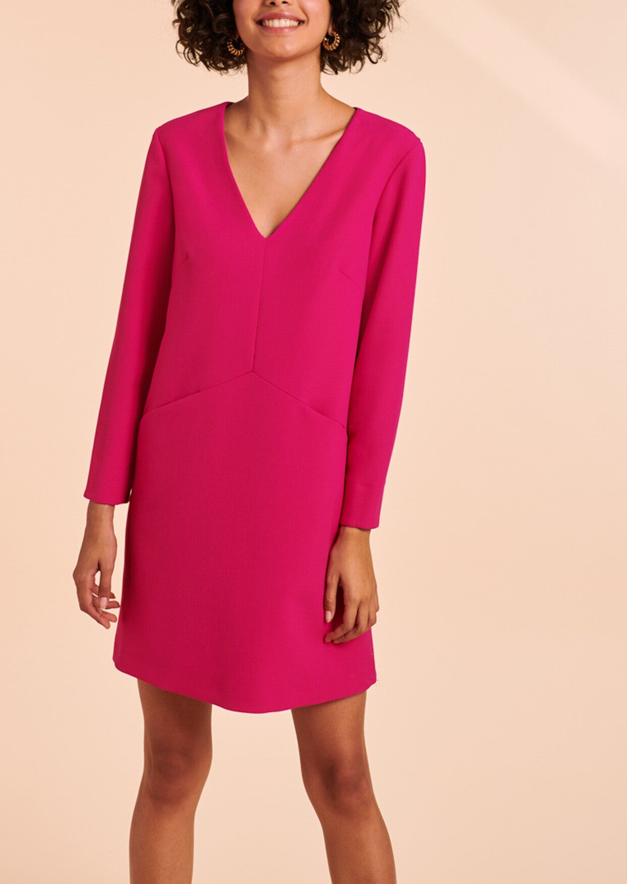 Robe Ruth fuschia en toile gabardine Faume - seconde main