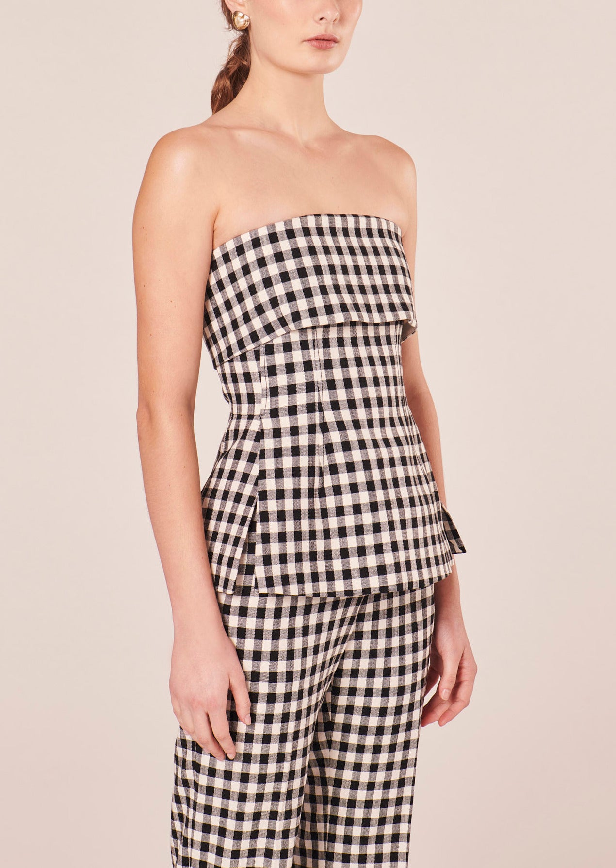 Top Tonnie noir en vichy Faume - seconde main