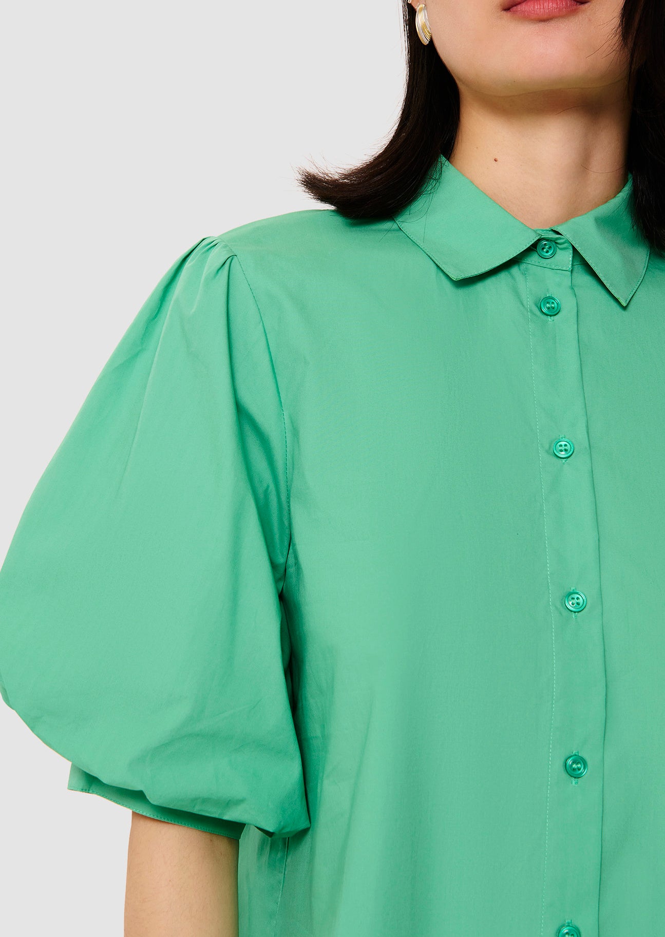 Chemise verte en popeline Calypso Faume - seconde main