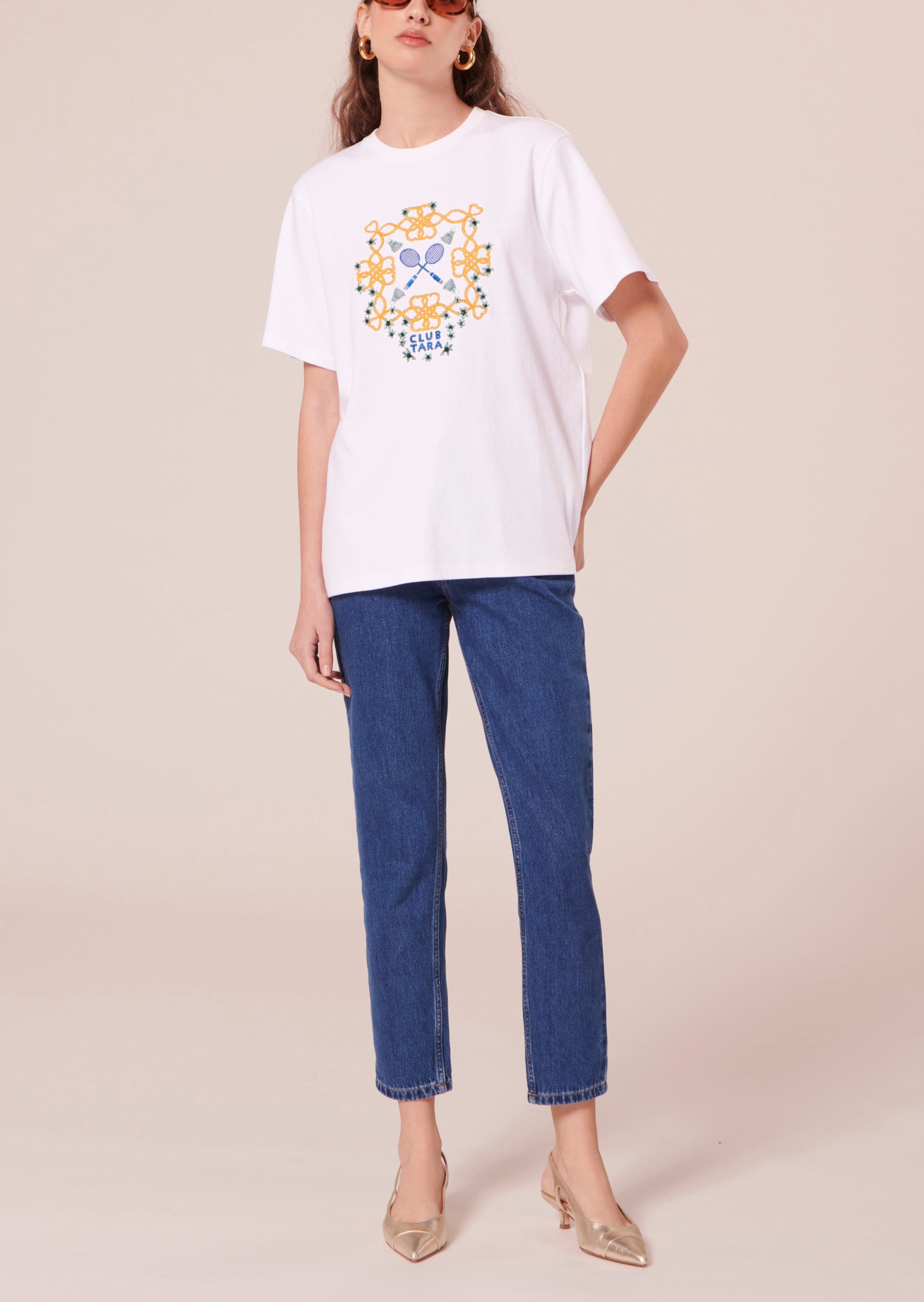 T-shirt Taraclub blanc en jersey Faume - seconde main