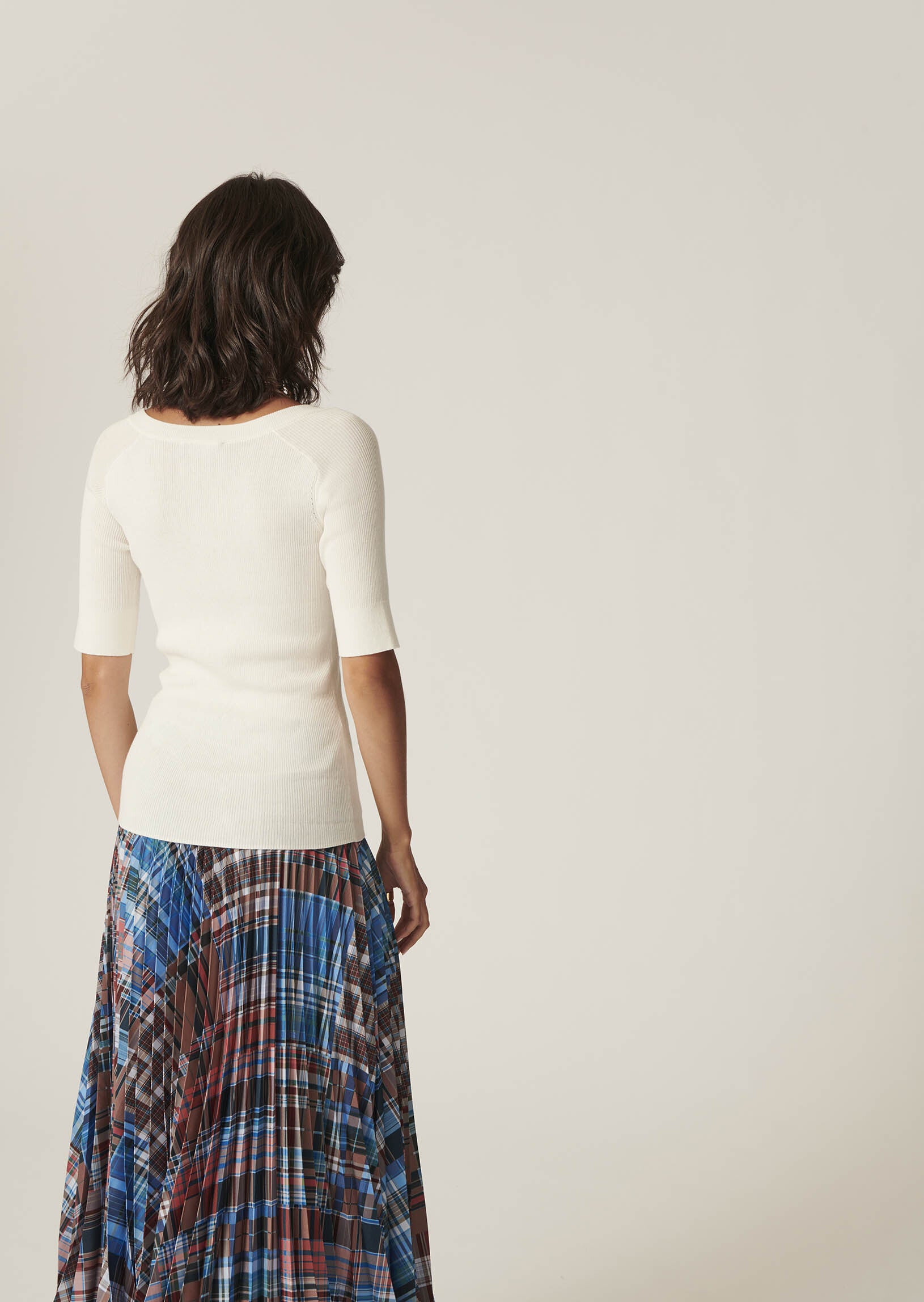 Pull Polina écru en coton extrafin Faume - seconde main