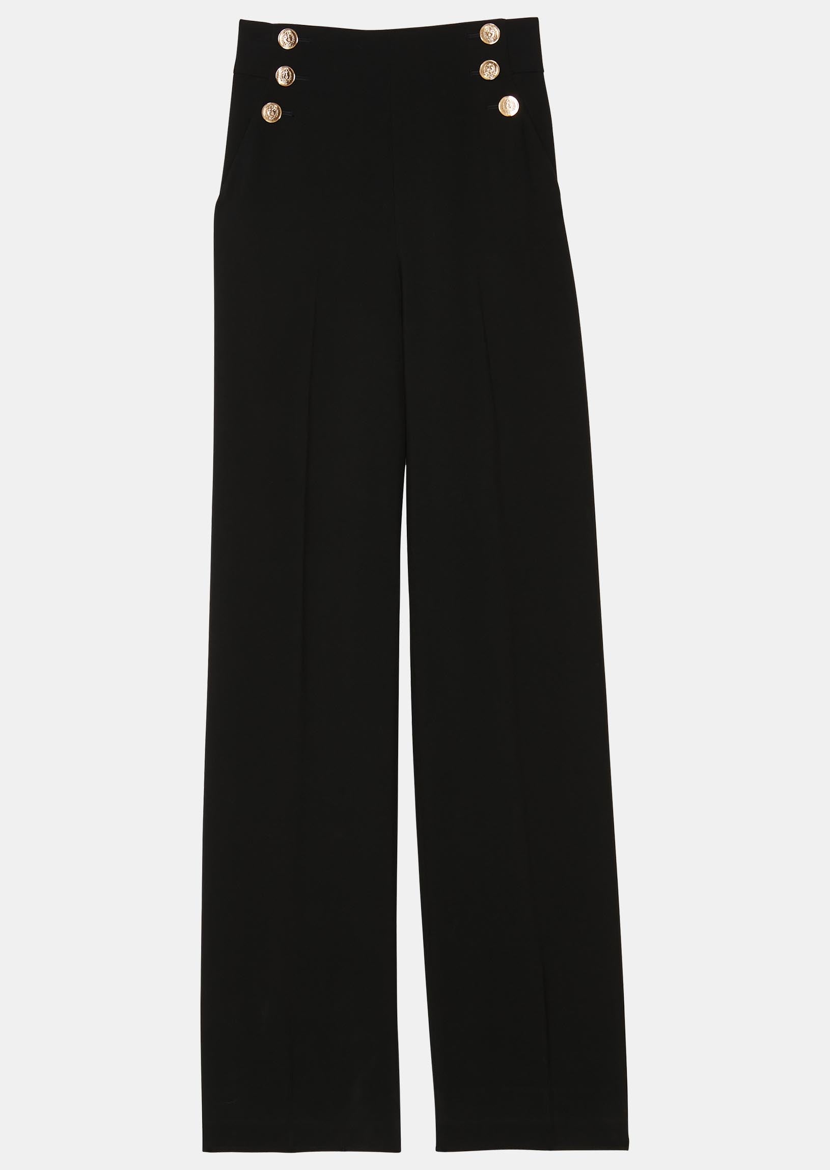 Pantalon Pilar noir en toile tailleur Faume - seconde main