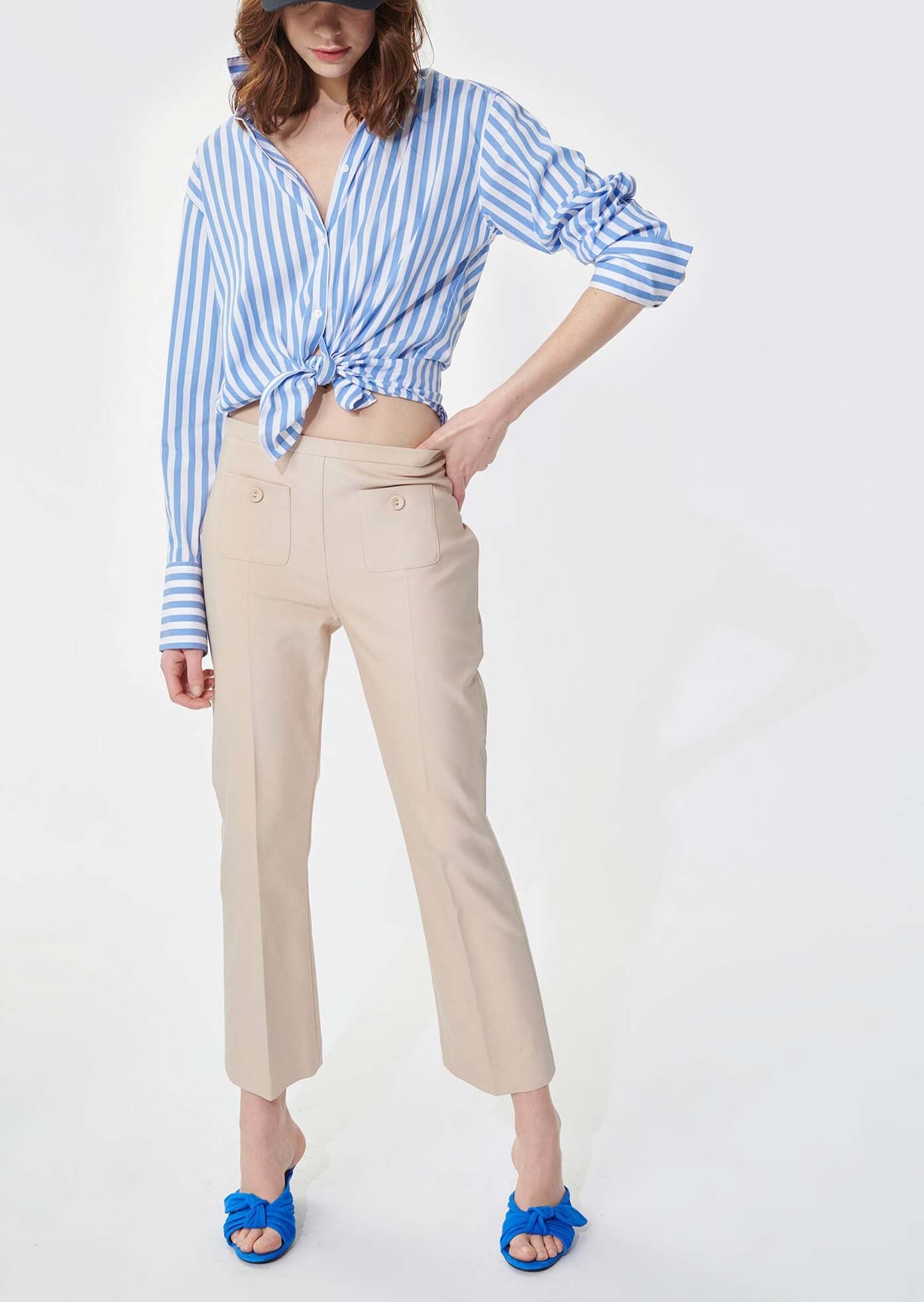 Pantalon Paquerette beige en coton Faume - seconde main
